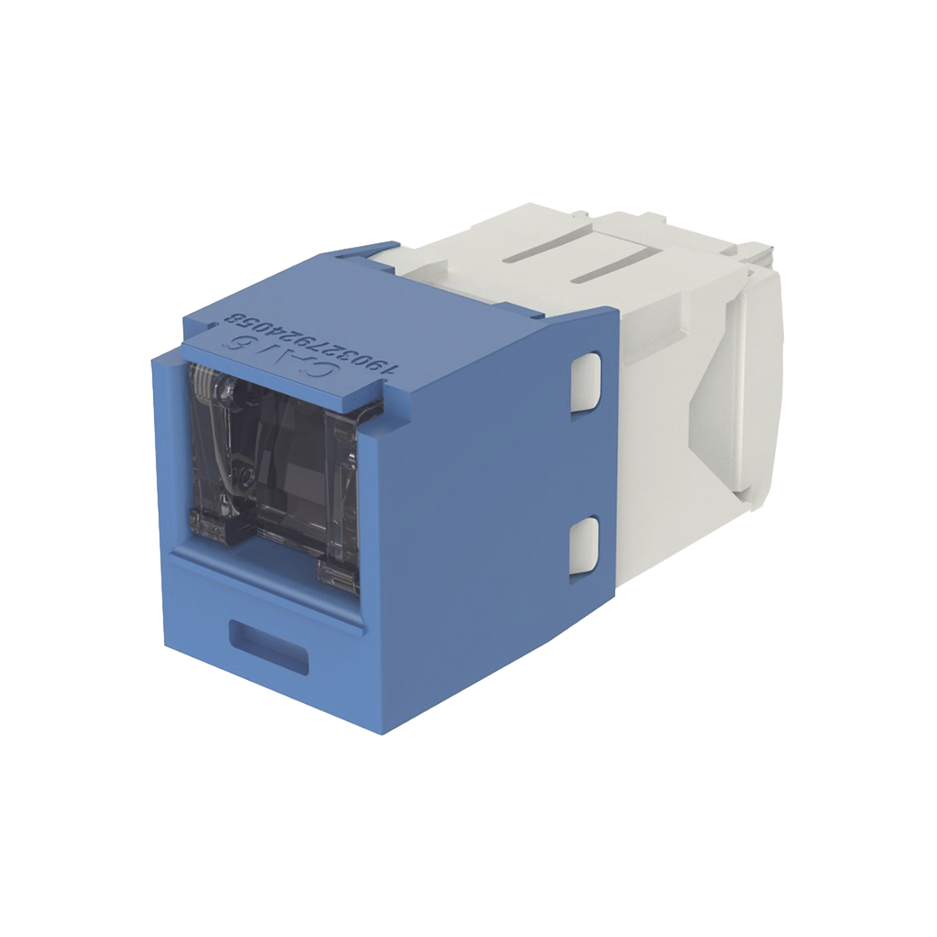 Conector Jack RJ45 Estilo TG con Ventana, Mini-Com, CategorÃ­a 6, de 8 posiciones y 8 cables, Color Azul