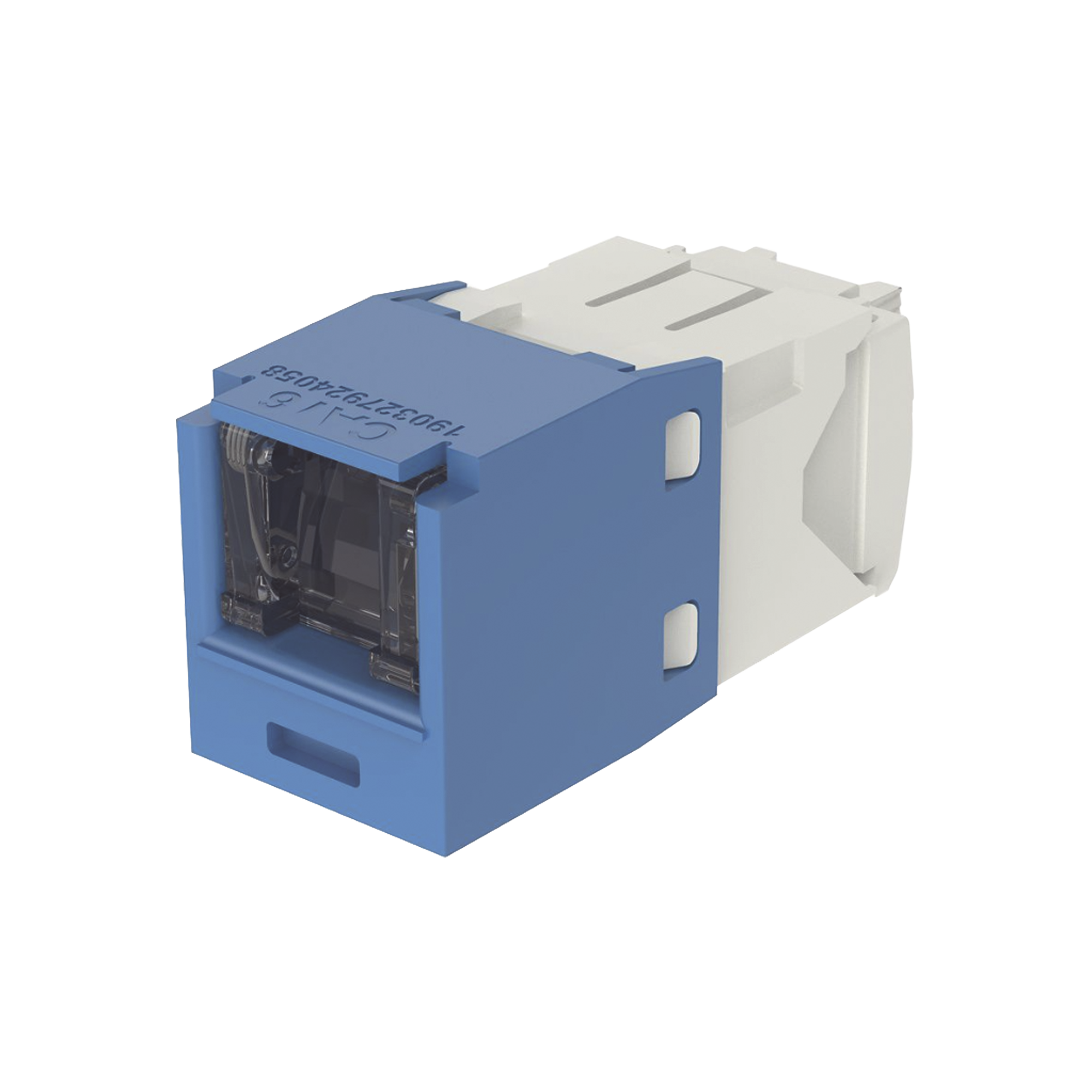 Conector Jack RJ45 Estilo TG con Ventana, Mini-Com, CategorÃ­a 6, de 8 posiciones y 8 cables, Color Azul