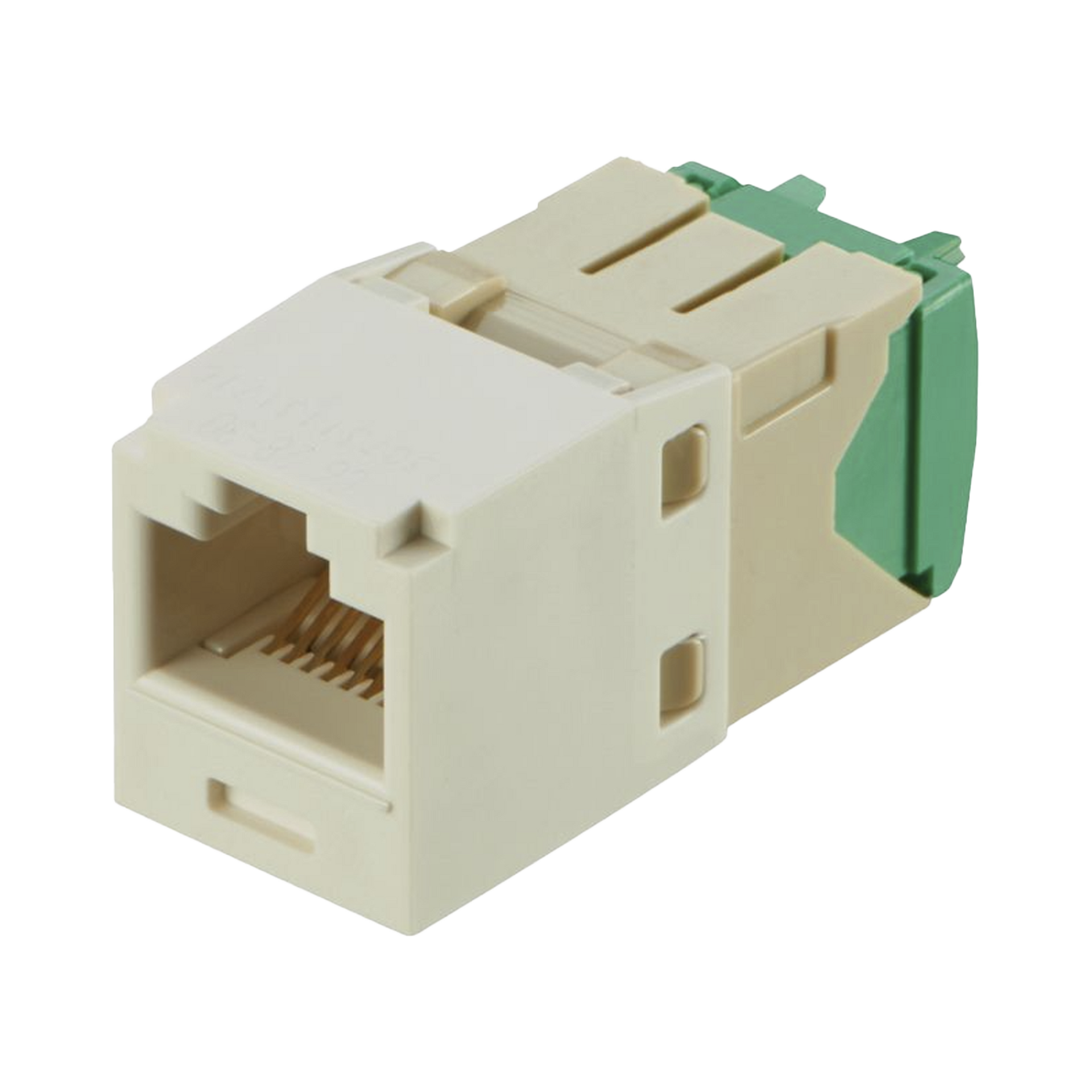 Conector Jack RJ45 Estilo TG, Mini-Com, CategorÃ­a 6, de 8 posiciones y 8 cables de Calibre 28/30 AWG, Color Blanco