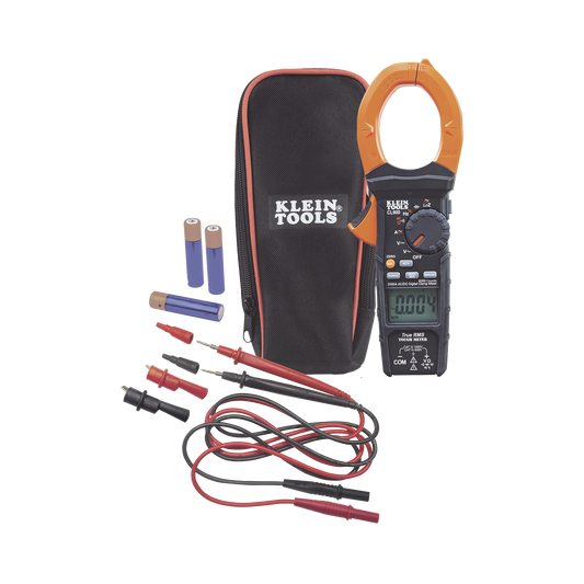 AmperÃ­metro Digital de Gancho de Rango AutomÃ¡tico de 2000 A CA, con Media CuadrÃ¡tica Real y Baja Impedancia (LoZ).