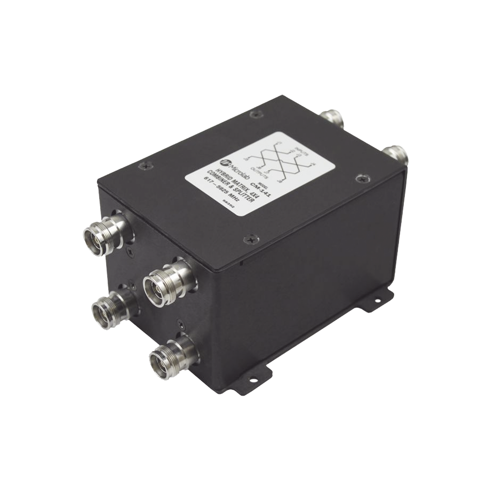 Combinador Hibrido 4x4 617-5925 MHz 100W -161dBc 4.3-10 IP67