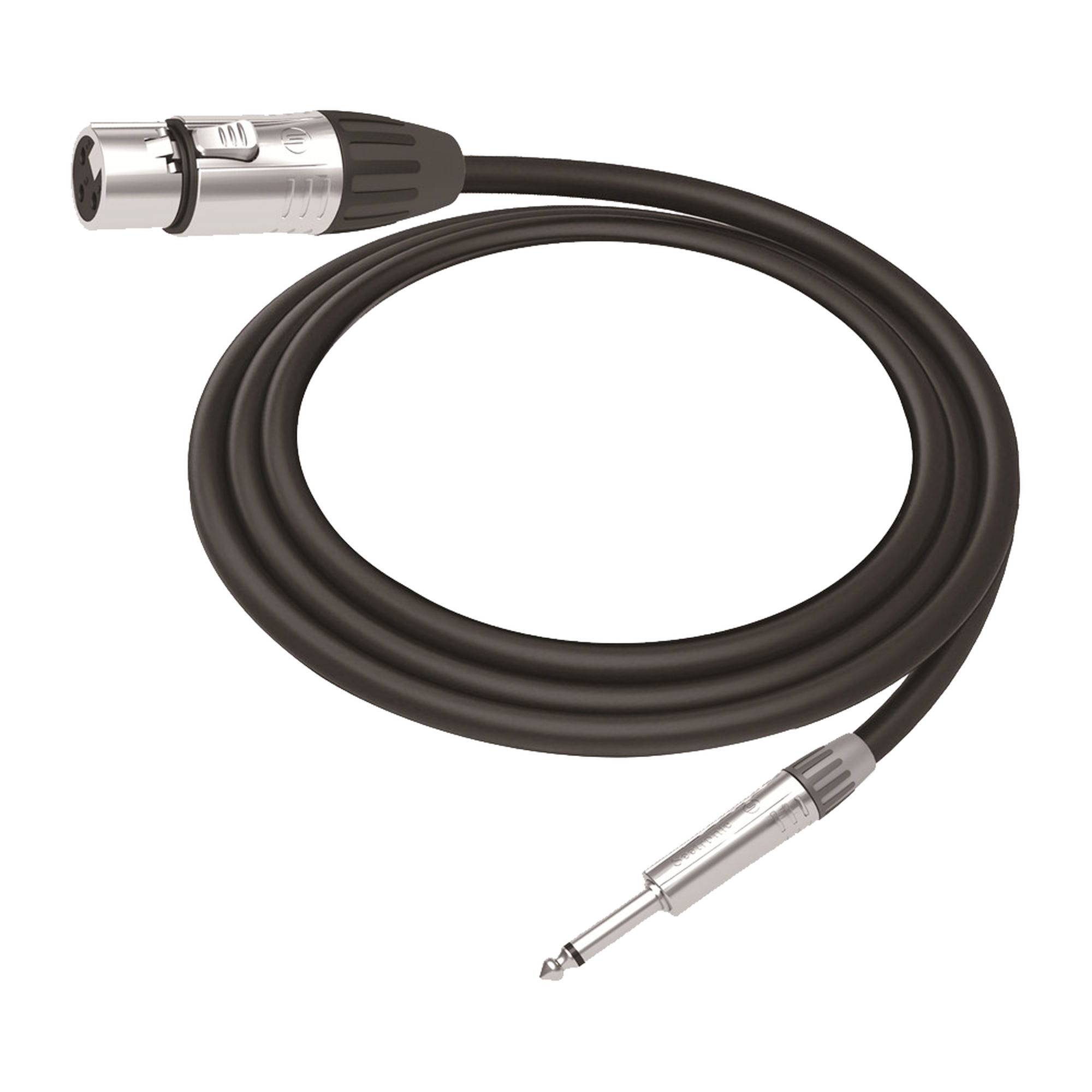 Cable de Audio | XLR 3 Polos Hembra a Plug 1/4 in mono | Conector Seetronic Serie M SCMF3 - MP2X | Longitud 3m