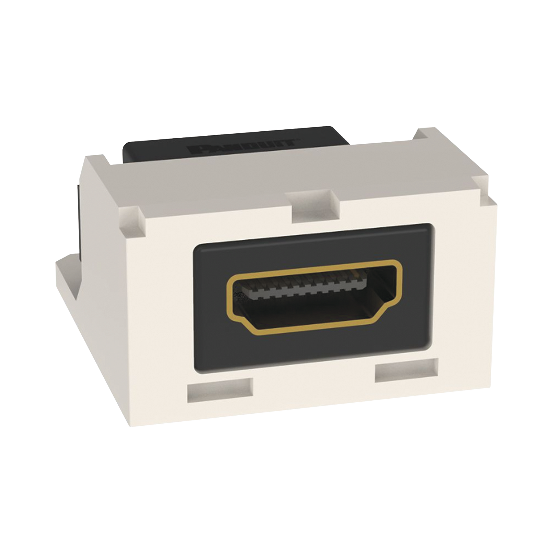 MÃ³dulo Acoplador HDMI 2.0, Hembra a Hembra Tipo-A, CategorÃ­a 2, Uso en 2 Puertos Mini-Com, Color Blanco Mate