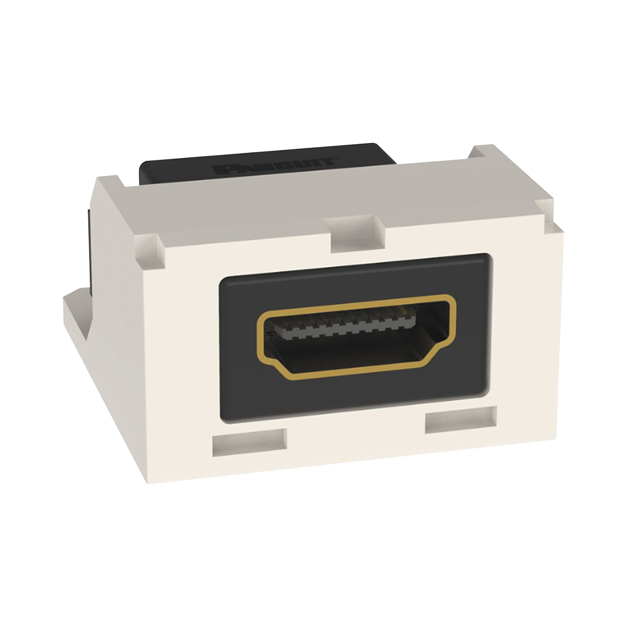 MÃ³dulo Acoplador HDMI 2.0, Hembra a Hembra Tipo-A, CategorÃ­a 2, Uso en 2 Puertos Mini-Com, Color Blanco Mate