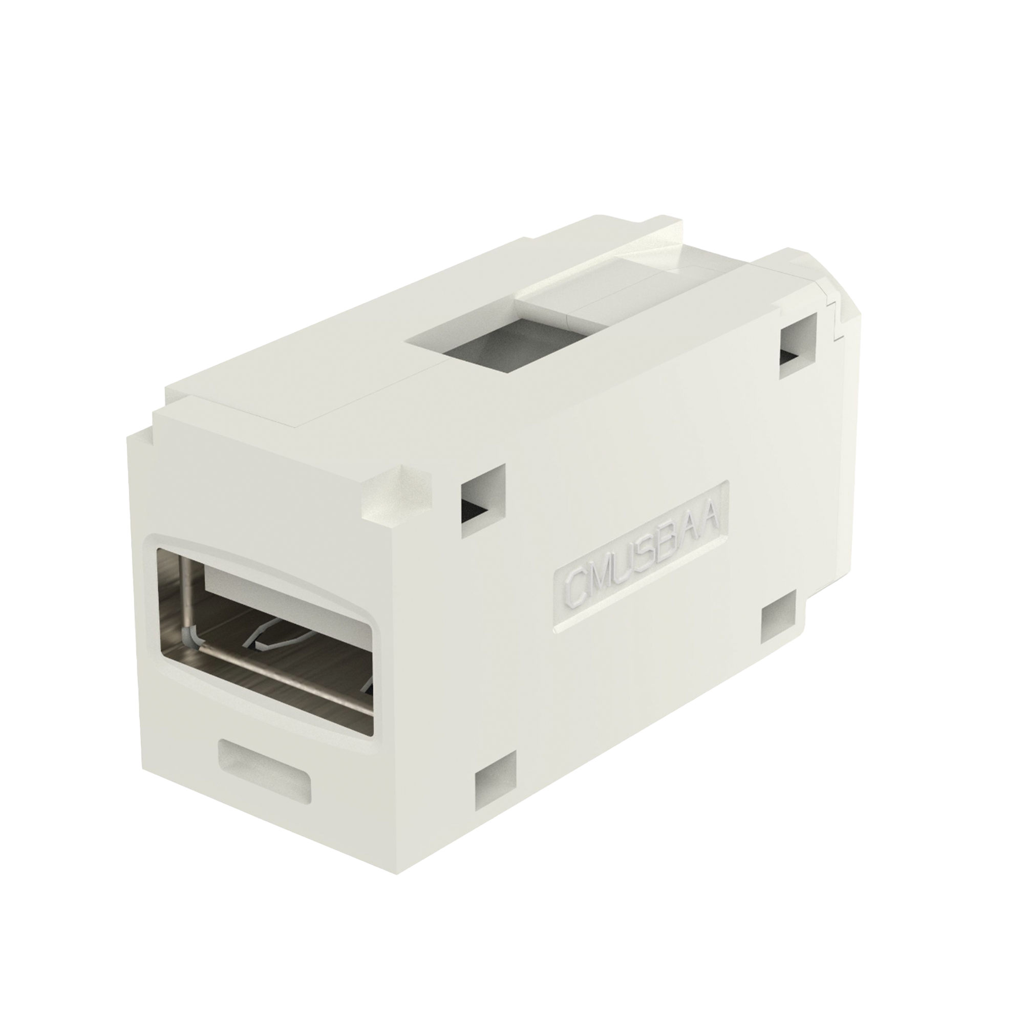 MÃ³dulo Acoplador USB 2.0, Hembra a Hembra, Tipo Mini-Com, Color Blanco Mate