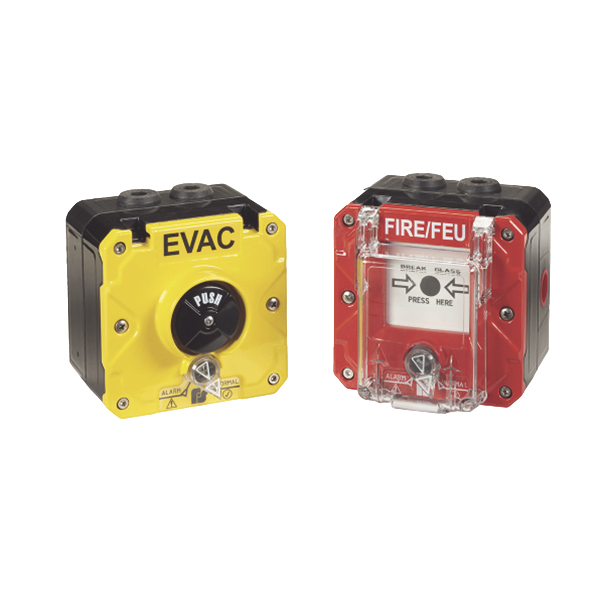 Puntos de llamada antideflagrantes y de alerta para ubicaciones peligrosas y rompen vidrios y botones
