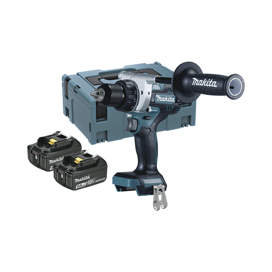 Taladro Atornillador BL 18 V 5 Ah LXT 130 Nm 2 Velocidades (0-550 0-2100 rpm). Incluye 2 BaterÃ­as de 18 V, Cargador rÃ¡pido, 2 Puntas doble y MaletÃ­n Makpac.