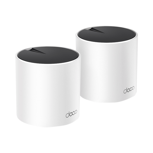 Kit 2 Routers InalÃ¡mbricos MESH Interior para Hogar / Doble Banda Wi-Fi 6 AX3000 Mbps / 3 Puerto Gigabit WAN/LAN / 2 Antenas Internas / AdministraciÃ³n Mediante la App Deco (iOS, Android) / ProtecciÃ³n HomeShield