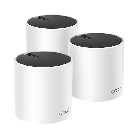 Kit 3 Routers InalÃ¡mbricos MESH Interior para Hogar / Doble Banda Wi-Fi 6 AX3000 Mbps / 3 Puerto Gigabit WAN/LAN / 2 Antenas Internas / AdministraciÃ³n Mediante la App Deco (iOS, Android) / ProtecciÃ³n HomeShield