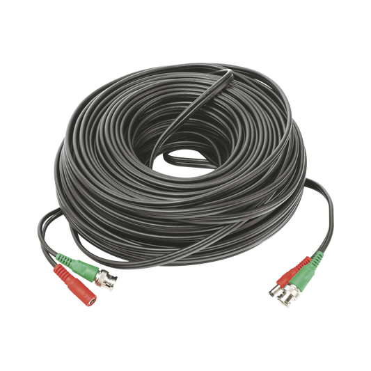 Cable coaxial ( BNC RG59 ) + AlimentaciÃ³n / SIAMÃS / 50 Metros / 100 % COBRE / Para CÃ¡maras 4K  / Uso interior y exterior