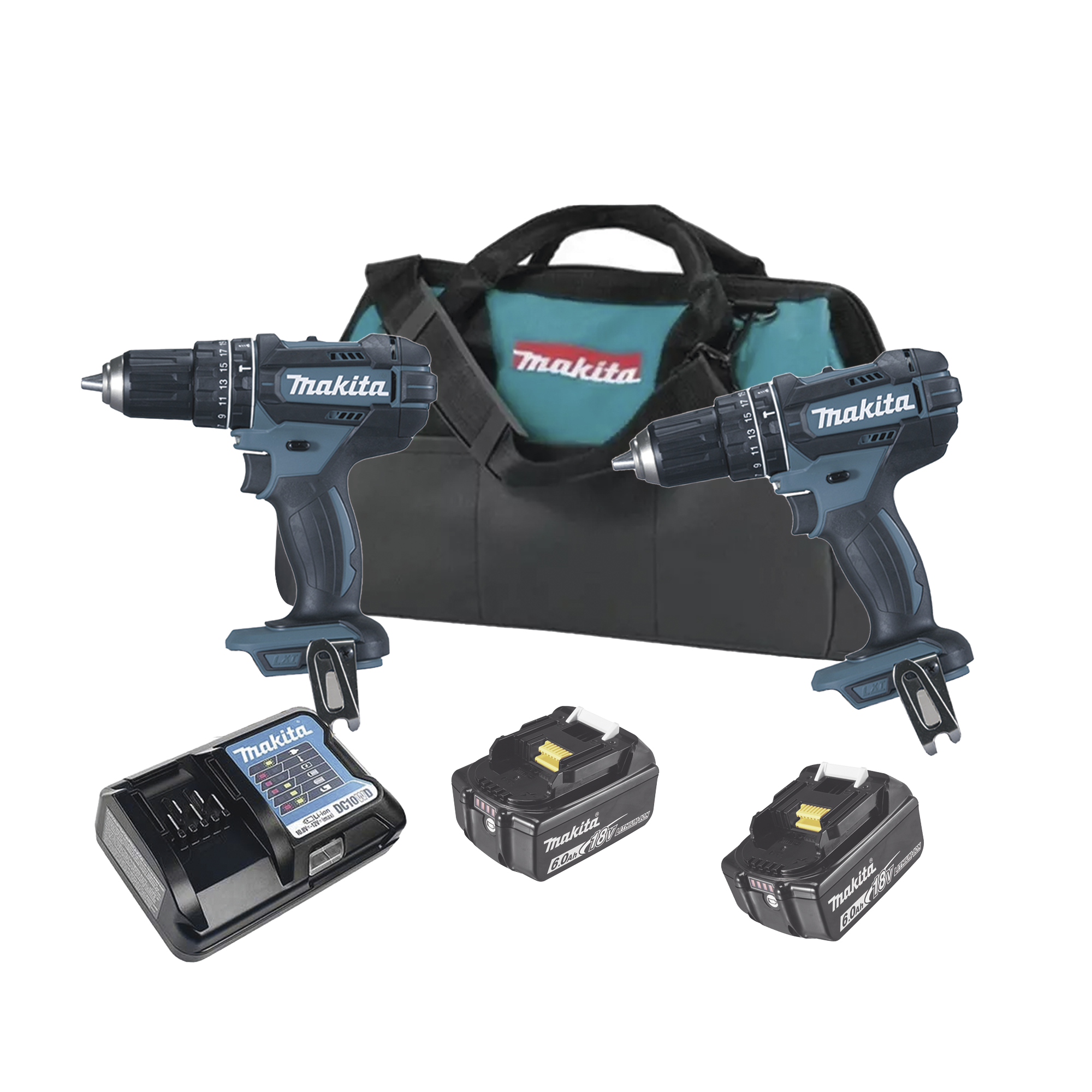 KIT (DHP482Z Rotom..+ DTW181Z Pistola Impacto)  2 BaterÃ­as de 3 AH y Cargador Estuche de Lona18V