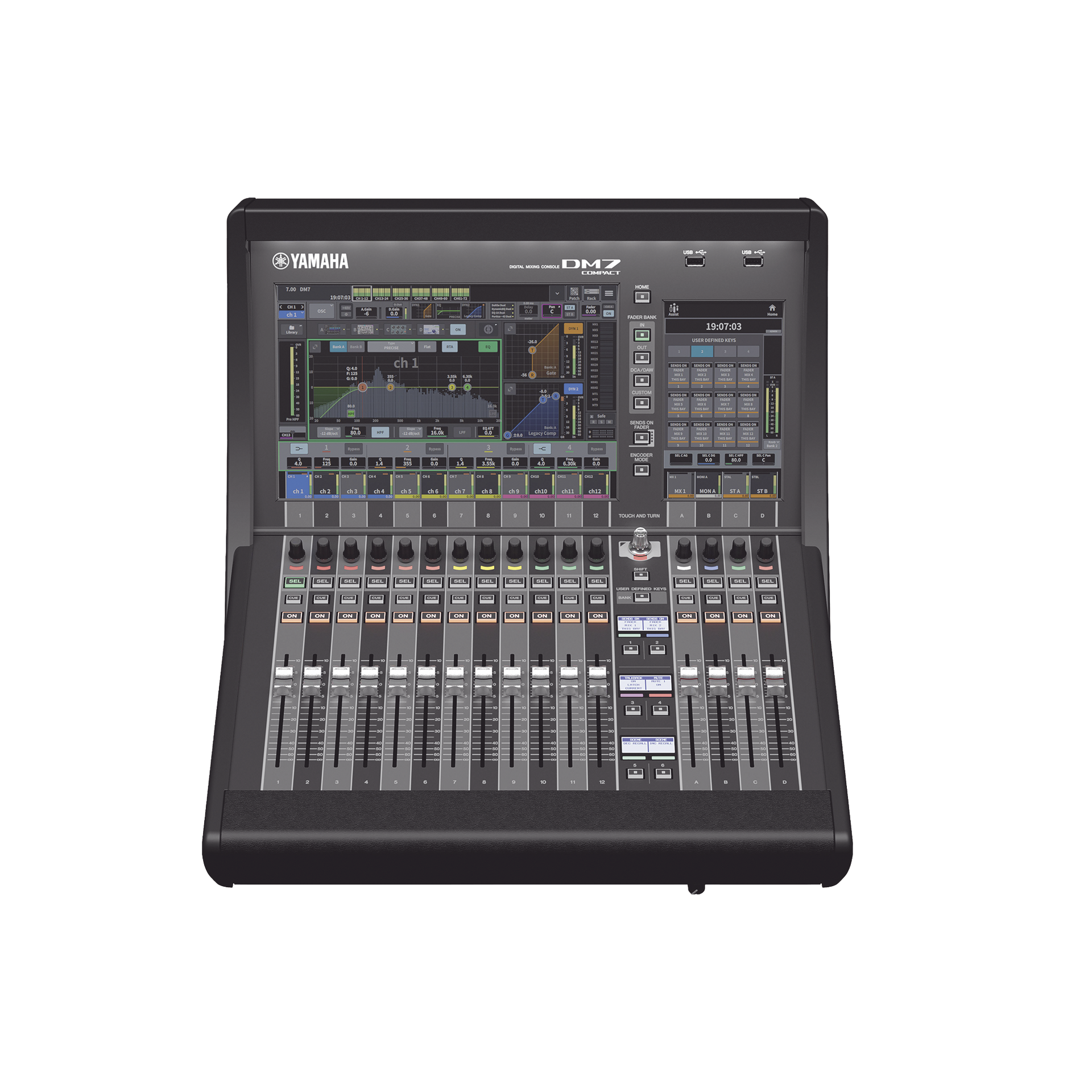 CONSOLA DE MEZCLA DIGITAL DE AUDIO 72 CANALES 48 MEZCLAS C/ DANTE I/O (DM7 COMPACT)