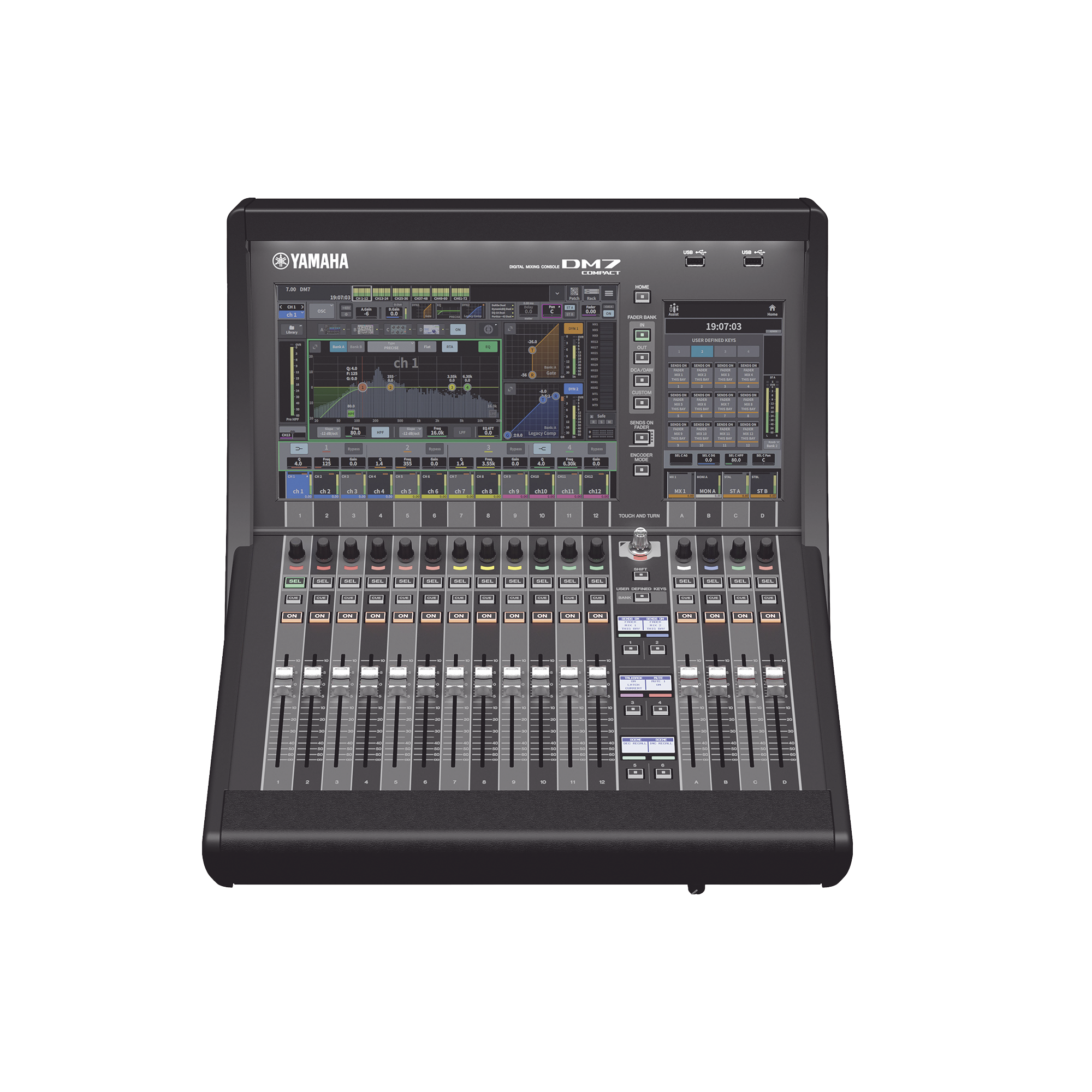 CONSOLA DE MEZCLA DIGITAL DE AUDIO 72 CANALES 48 MEZCLAS C/ DANTE I/O (DM7 COMPACT)