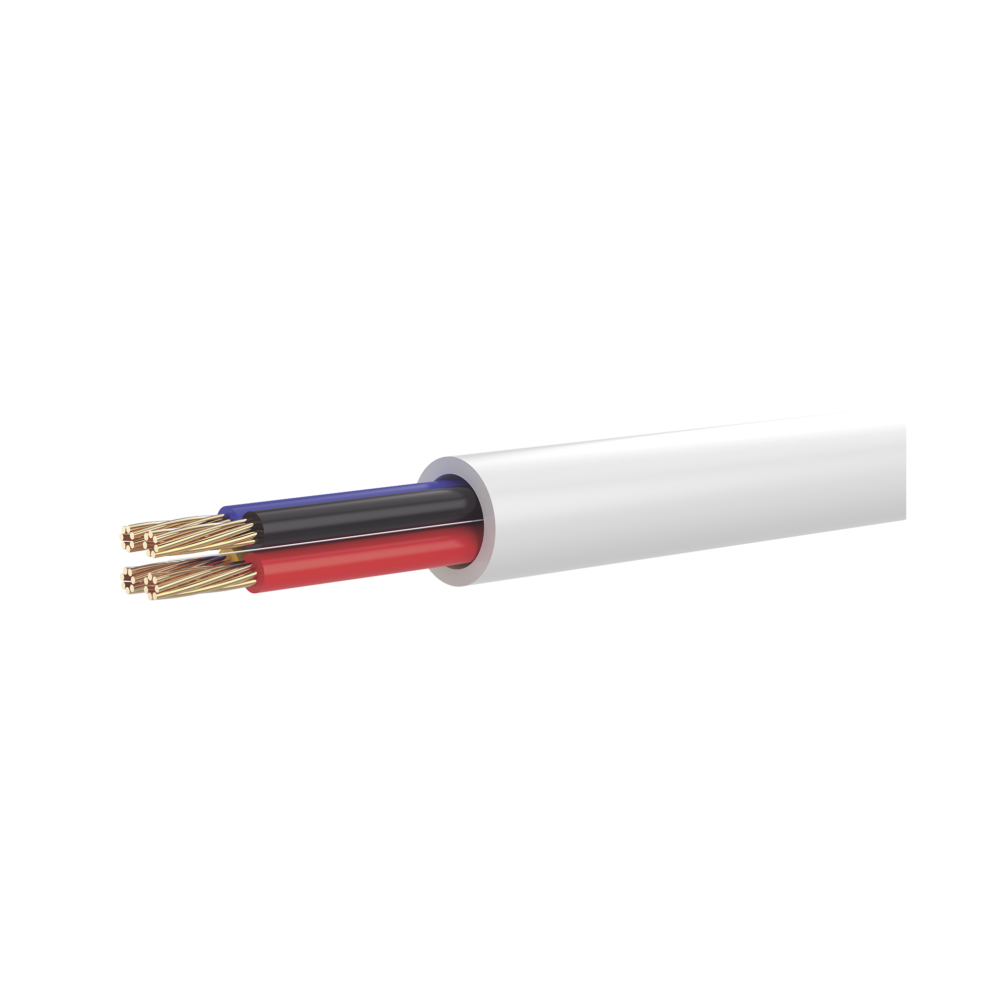 Bobina de 100 Metros de Cable Multifilar / CCA / 4 x 22 AWG / Color Blanco / PVC / CCAM / Uso en Interior / Aplicaciones en Alarmas - AutomatizaciÃ³n