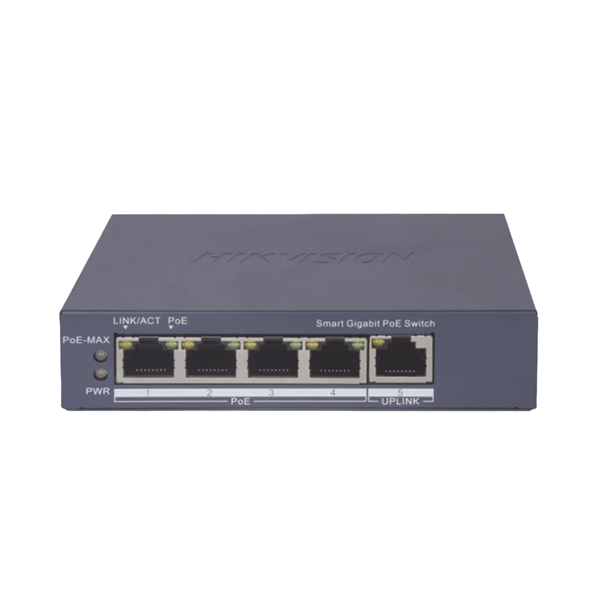 Switch Gigabit PoE+ / Administrable / 4 Puertos 1000 Mbps PoE+ / 1 Puerto 1000 Mbps Uplink / ConfiguraciÃ³n Nube Hik-PartnerPro / Modo Extendido hasta 300 Metros / 60 Watts