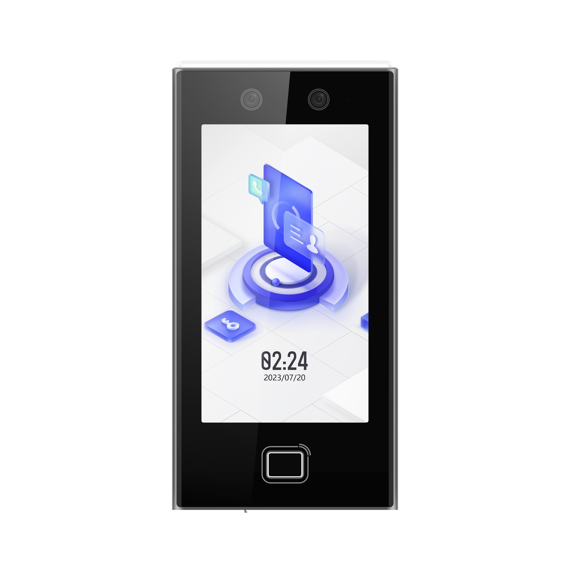 Terminal Facial Min Moe WiFi / Lector de Huellas / 6,000 Rostros y 10,000 Huellas / Pantalla 7" / Administrable en la Nube con Hik-Connect 6 / Exterior IP65 / LED Rojo/Verde Indicador de Acceso / SIP Estandar / HIK-IA