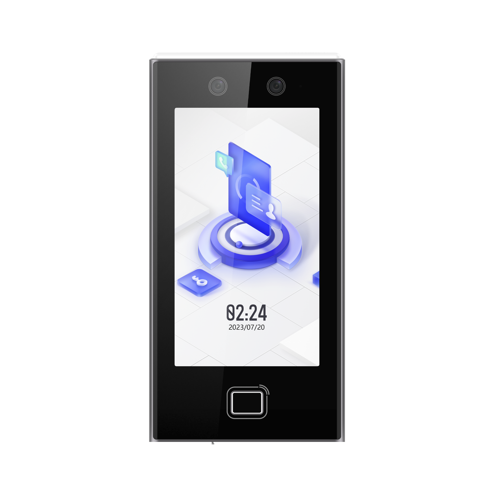 Terminal Facial Min Moe WiFi / Lector de Huellas / 6,000 Rostros y 10,000 Huellas / Pantalla 7" / Administrable en la Nube con Hik-Connect 6 / Exterior IP65 / LED Rojo/Verde Indicador de Acceso / SIP Estandar / HIK-IA