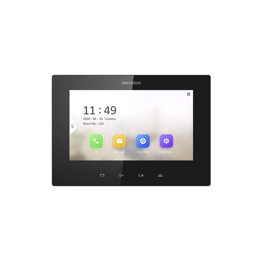 Monitor IP Lite  (No touch) para Videoportero IP / Apertura Remota y Video en Vivo /  PoE EstÃ¡ndar / Principal o Esclavo