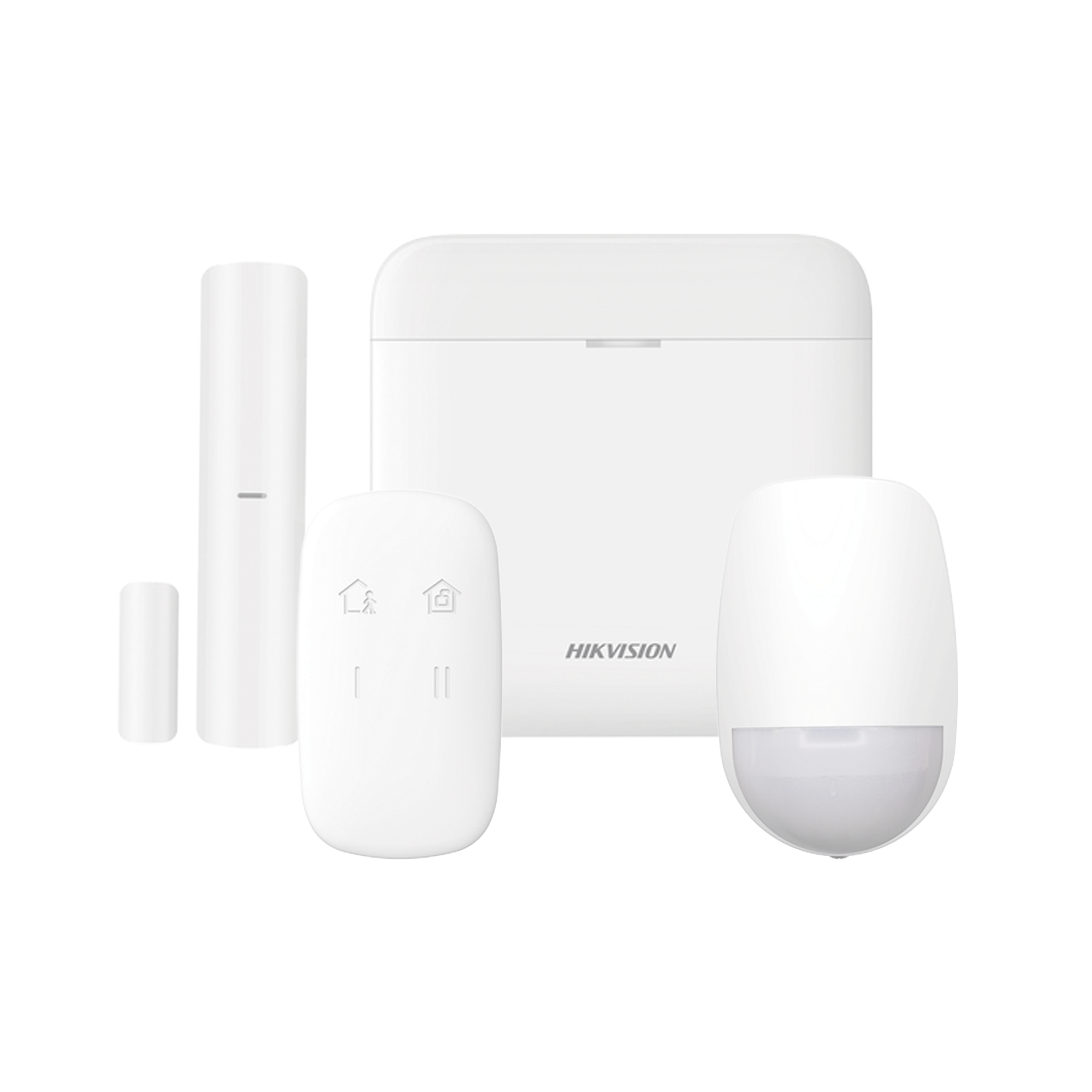 (AX PRO) KIT de Alarma AX PRO / Incluye: 1 Hub con bateria de respaldo / 1 Sensor PIR / 1 Contacto MagnÃ©tico / 1 Control Remoto / WiFi / Compatible con Hik-Connect P2P
