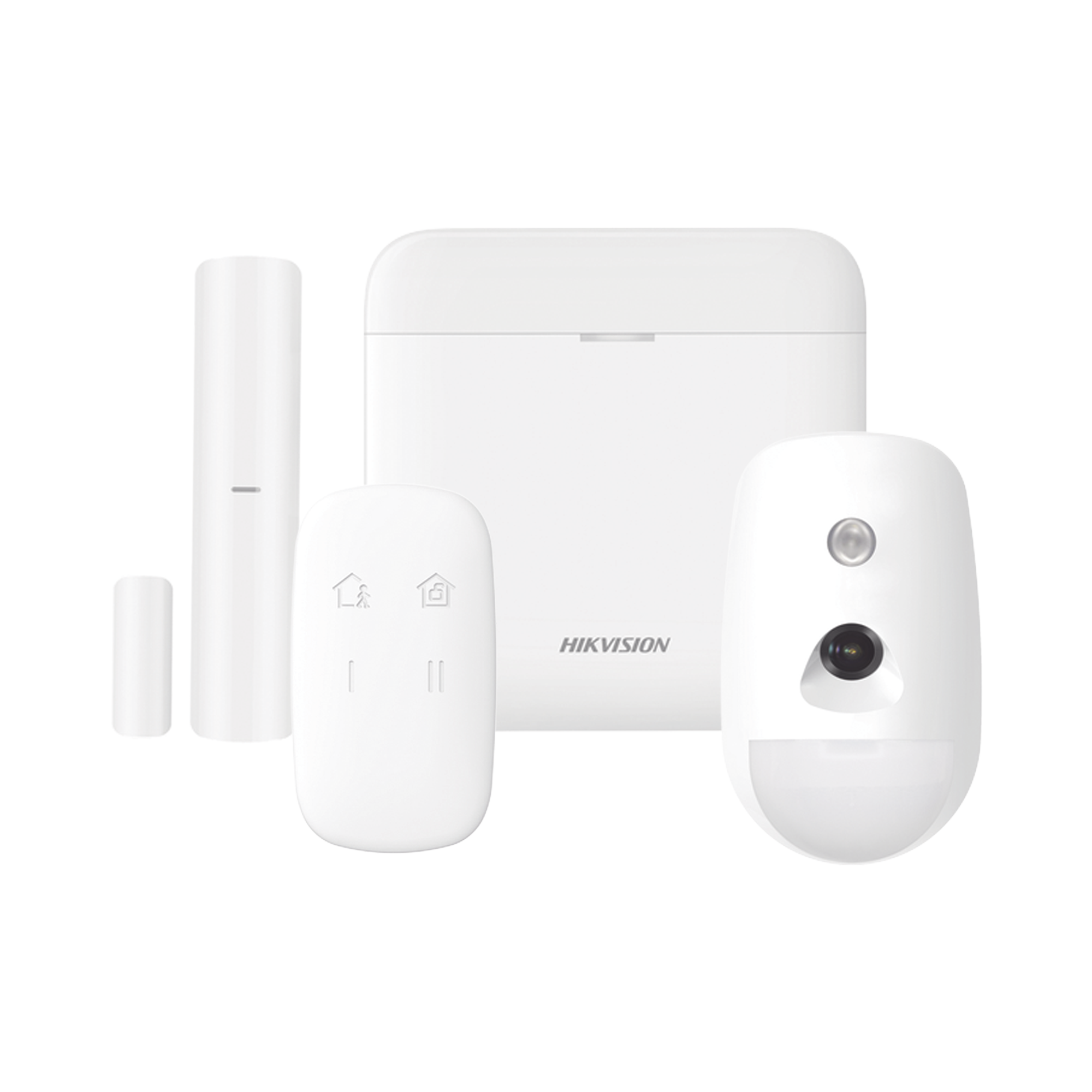 (AX PRO) KIT de Alarma AX PRO / Incluye: 1 Hub con bateria de respaldo / 1 Sensor PIR con CÃ¡mara / 1 Contacto MagnÃ©tico / 1 Control Remoto / WiFi / Compatible con Hik-Connect P2P