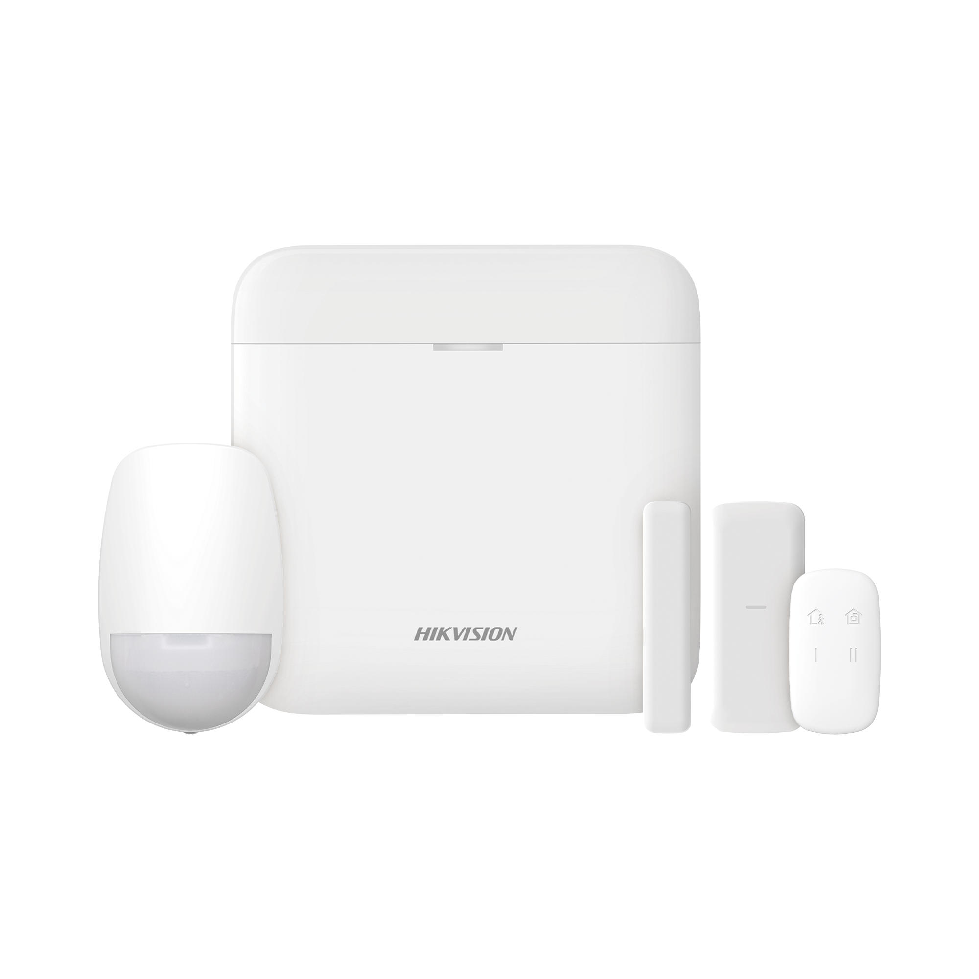 (AX PRO) KIT de Alarma AX PRO con GSM (3G/4G) / Incluye: 1 Hub con bateria de respaldo / 1 Sensor PIR / 1 Contacto MagnÃ©tico Slim / 1 Control Remoto / Wi-Fi / Compatible con Hik-Connect P2P