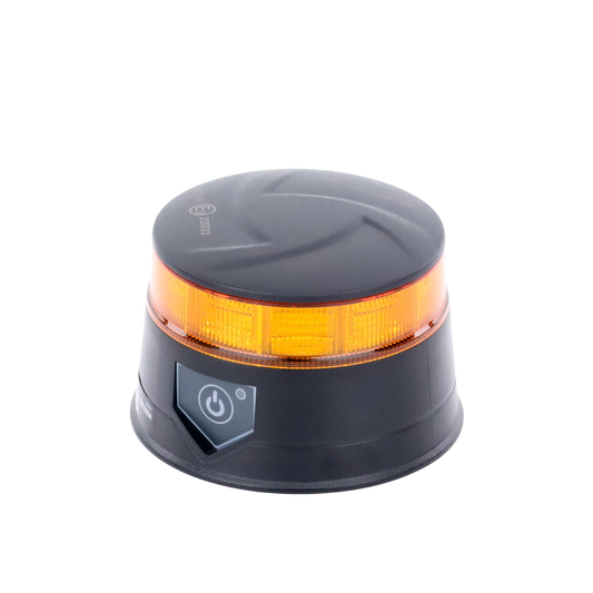 Baliza LED Recargable, Compacta y Discreta, Color Ãmbar, Con Montaje MagnÃ©tico y de SucciÃ³n