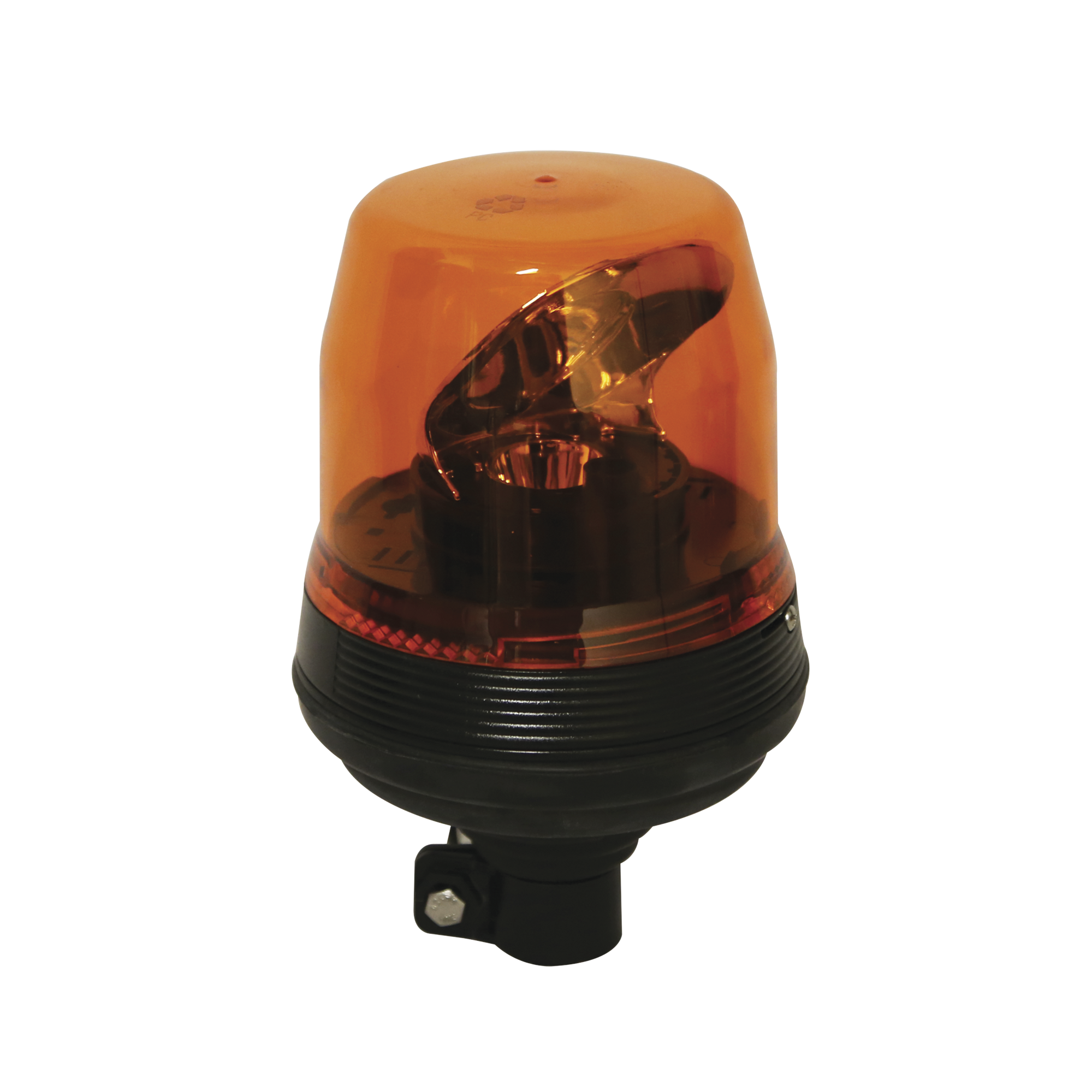 Baliza rotativa LED color ambar SAE Clase I con montaje de poste