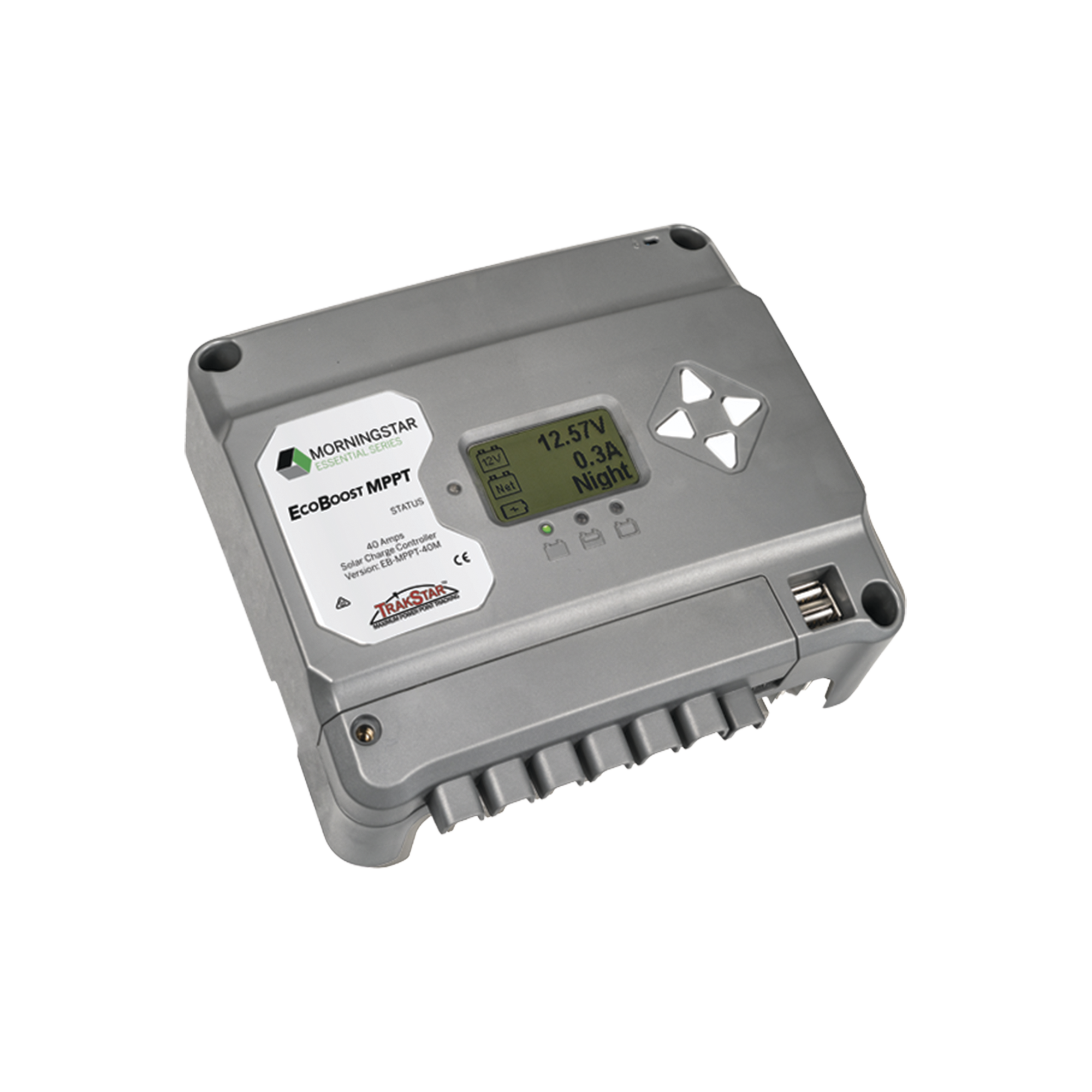 Controlador de Carga Solar EcoBoost MPPT 40A con Pantalla.