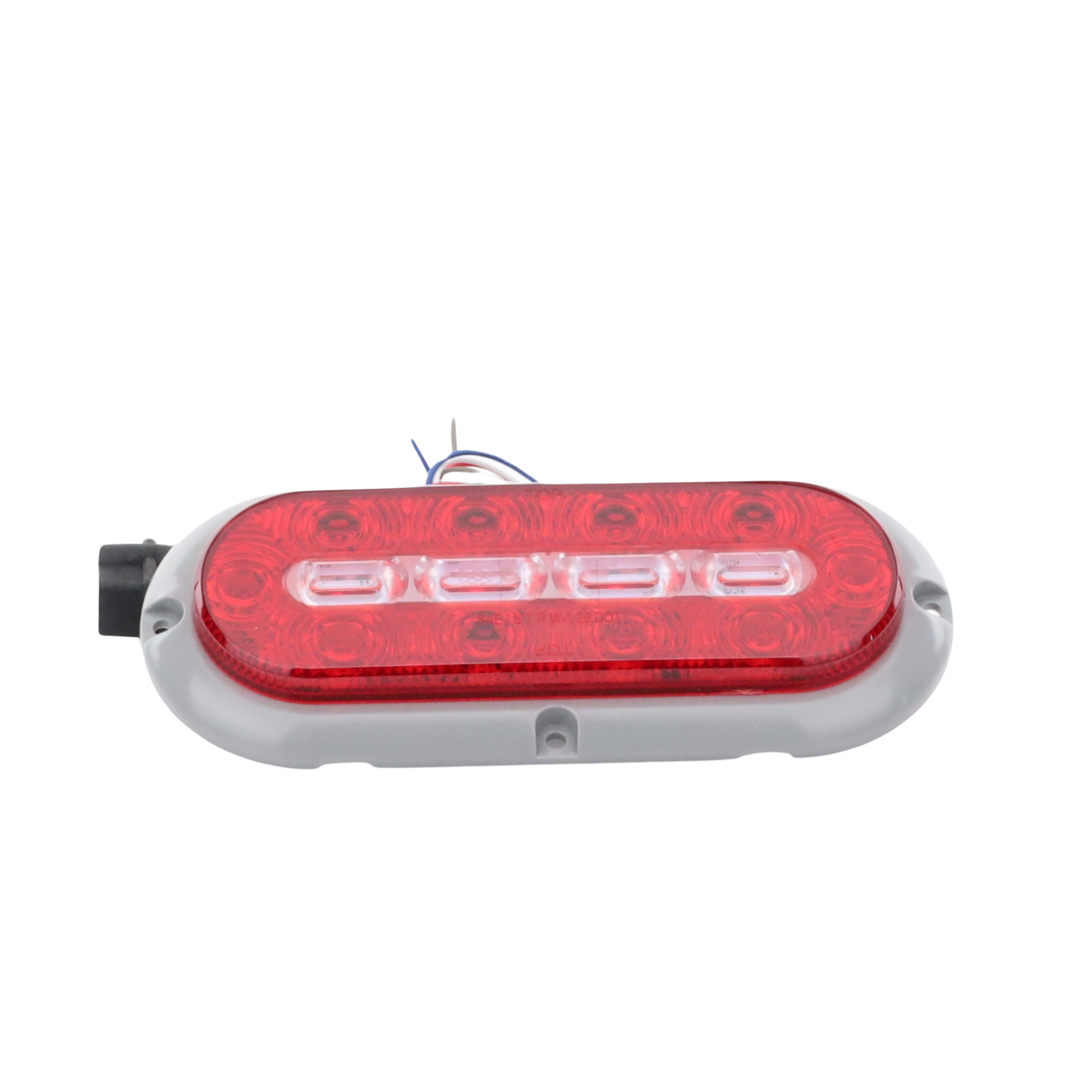 PlafÃ³n Ovalado de 7.5" Para Camiones de Transporte, 18 LED Ultra Brillantes, Color Rojo/Claro/Ambar