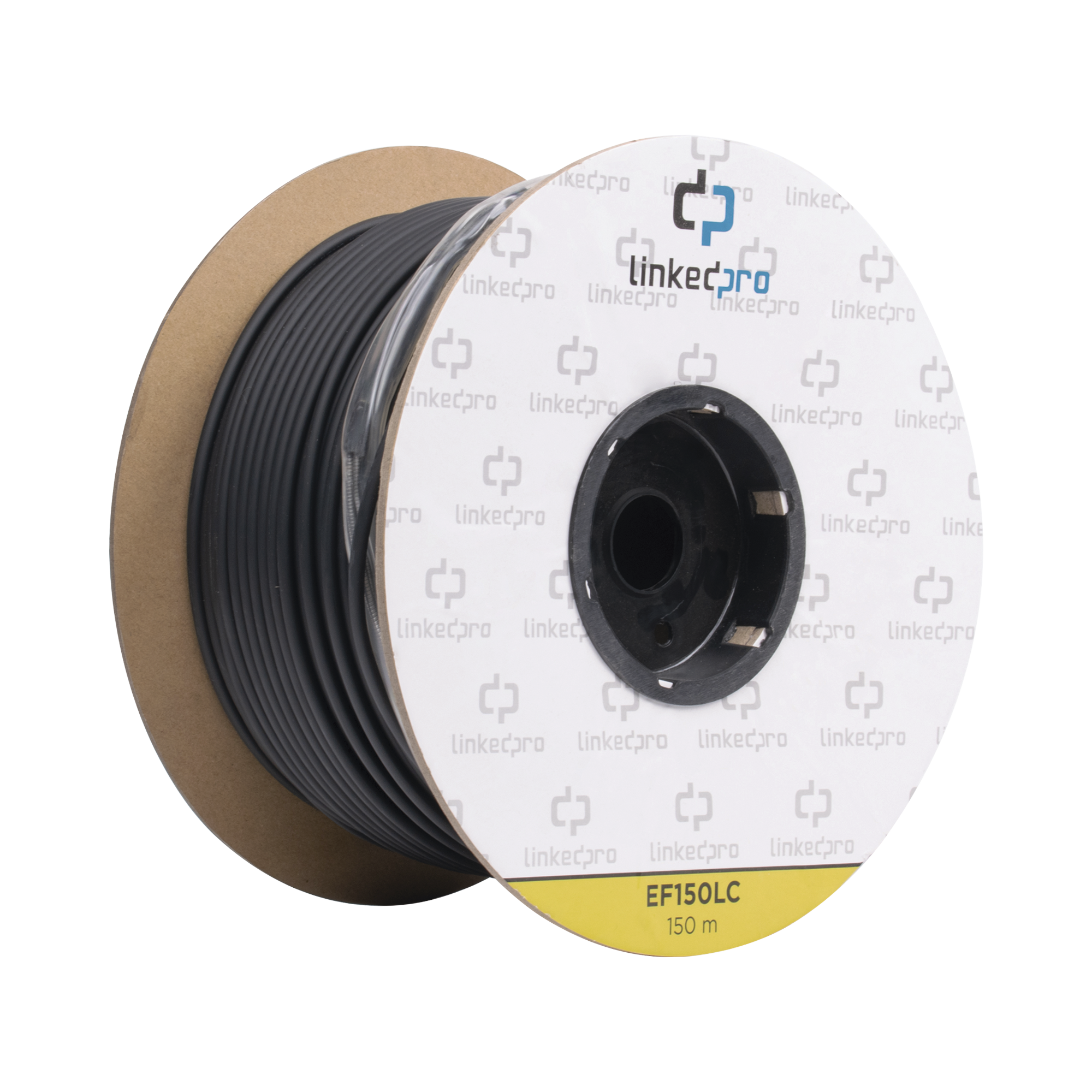 Carrete de Fibra Ãptica Monomodo con conectores LC-LC Duplex, Reforzada con Kevlar, de 150 metros, Para instalaciones subterrÃ¡neas por tuberÃ­a