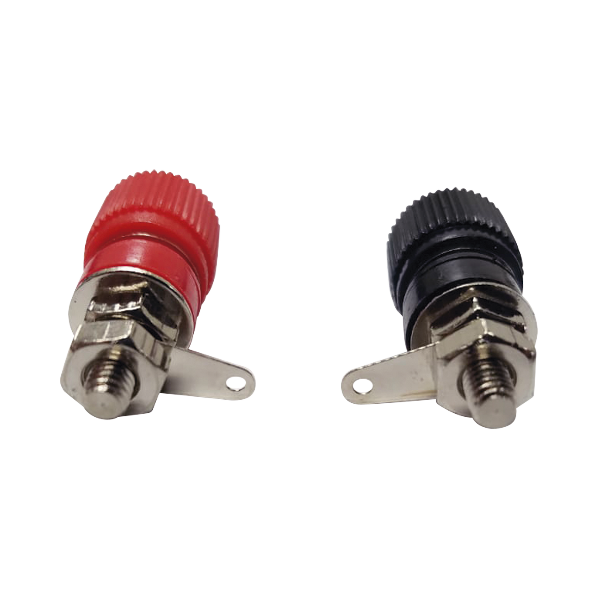 Par de Bornes Negro/Rojo Aislados para Chasis.