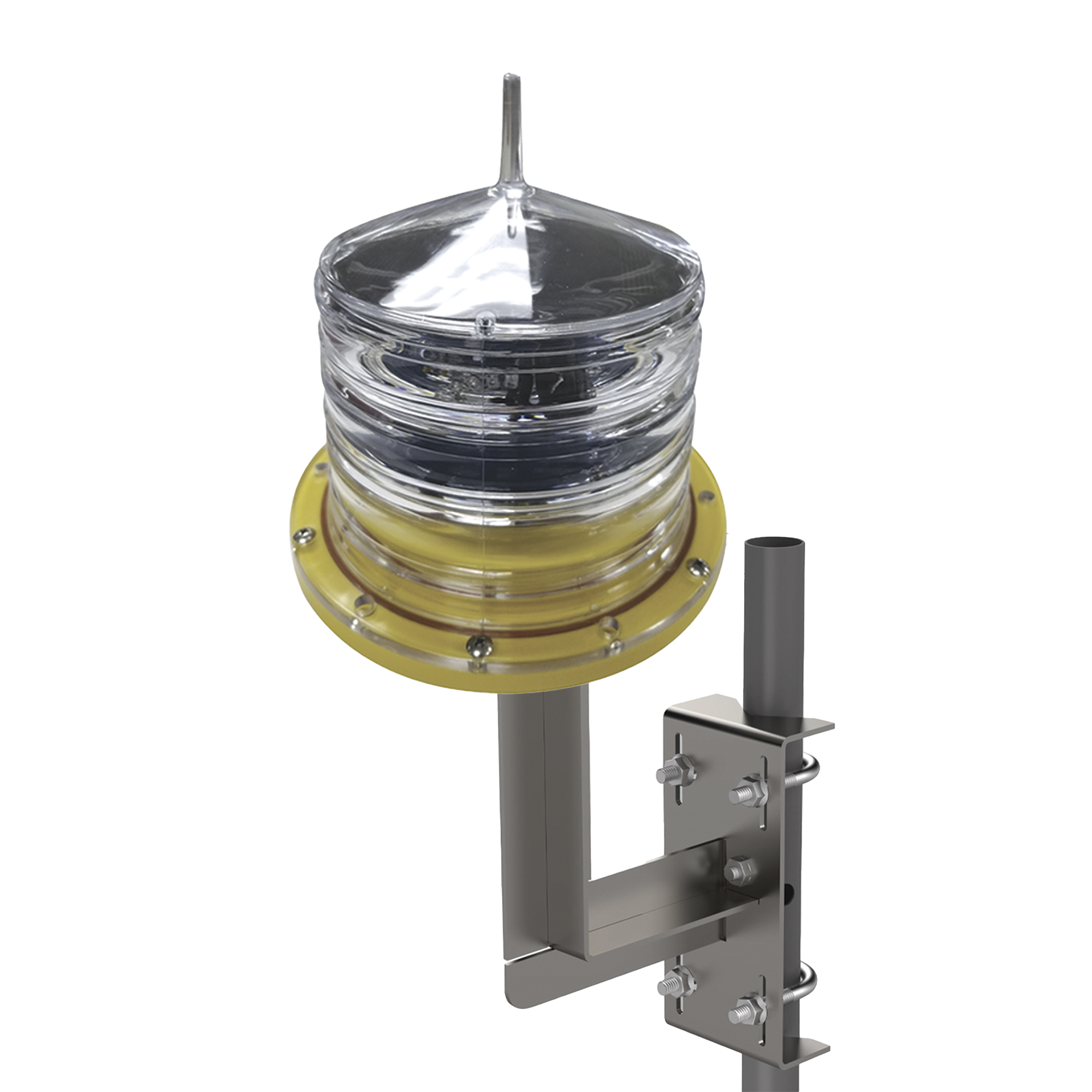 Estrobo led para ObstrucciÃ³n AutÃ³noma con Led Color Rojo con Panel Solar (Luz Fija o EstroboscÃ³pica configurable) / incluye montaje HLU3R2