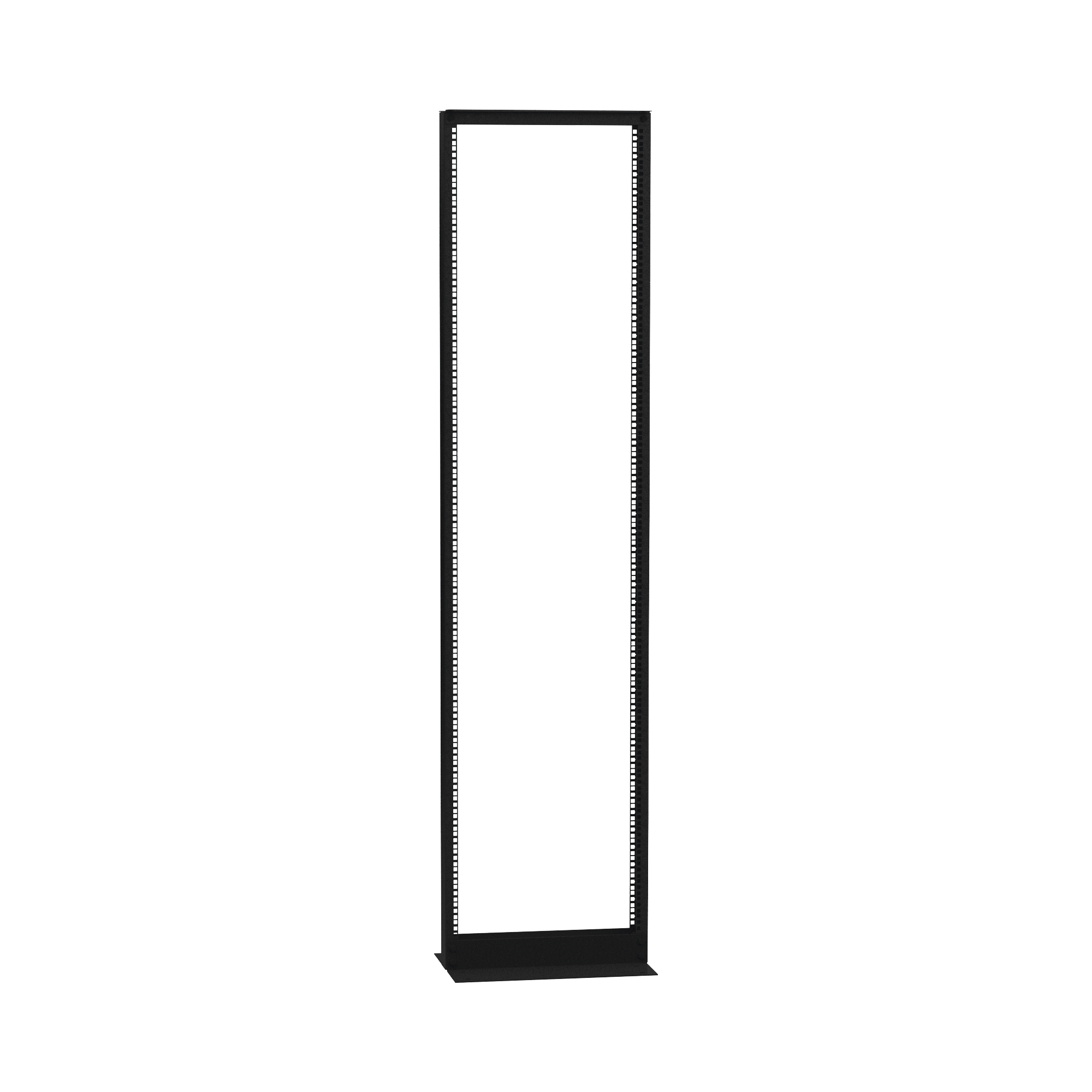 Rack de 2 Postes (Doble PerforaciÃ³n), EstÃ¡ndar 19", 45 Unidades, Fabricado en Acero, Base "L" para Anclar a Piso.