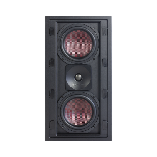 BOCINA DE PARED | 2 WOOFERS DE FIBRA DE CARBONO 6.5'' | TWEETER DE TITANIO 1'' | 200W