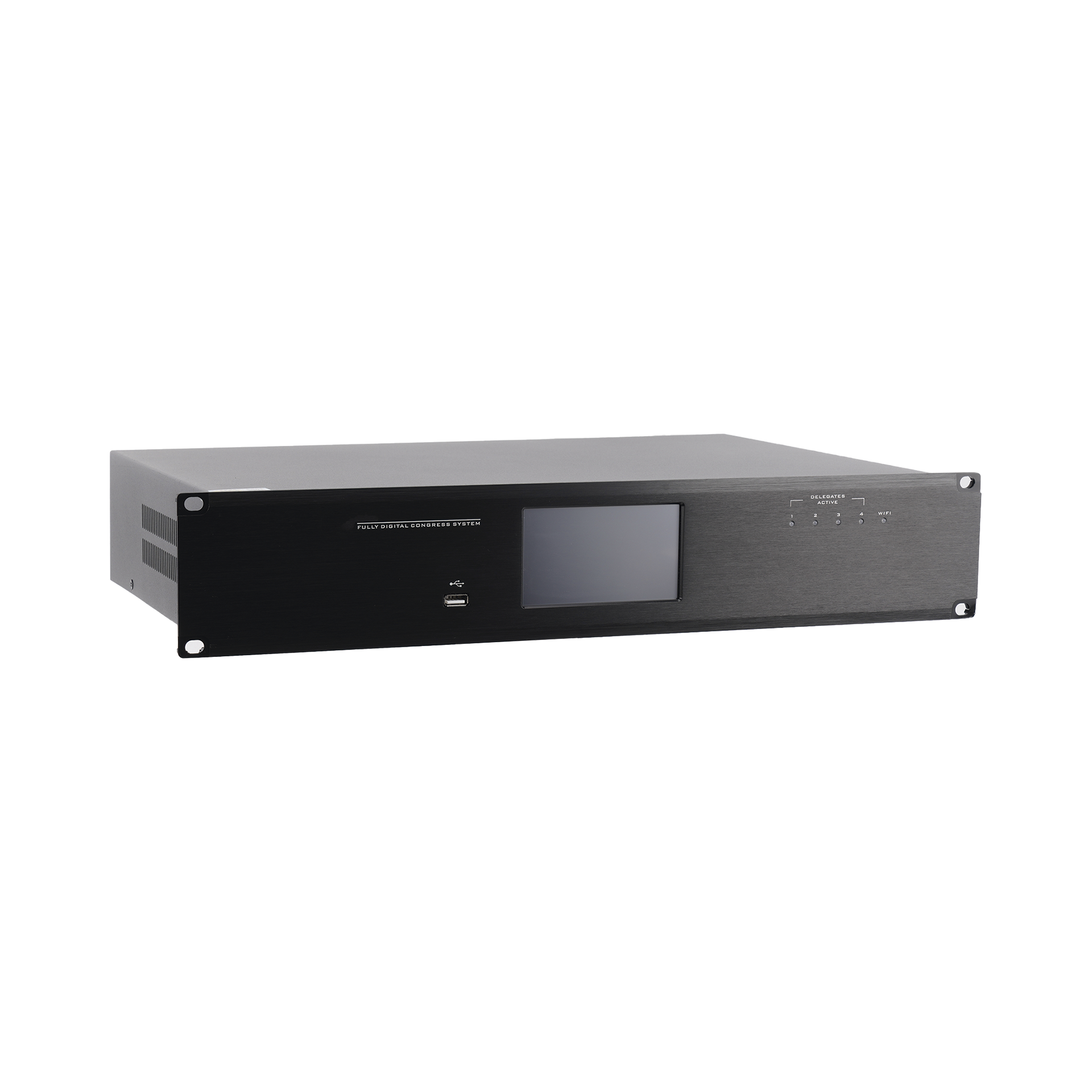 Controlador de Conferencias Digital | Audio Streaming | Hasta 4096 Micrófonos Cableados, 300 Inalámbricos | Webserver | 17 Salidas Balanceadas |