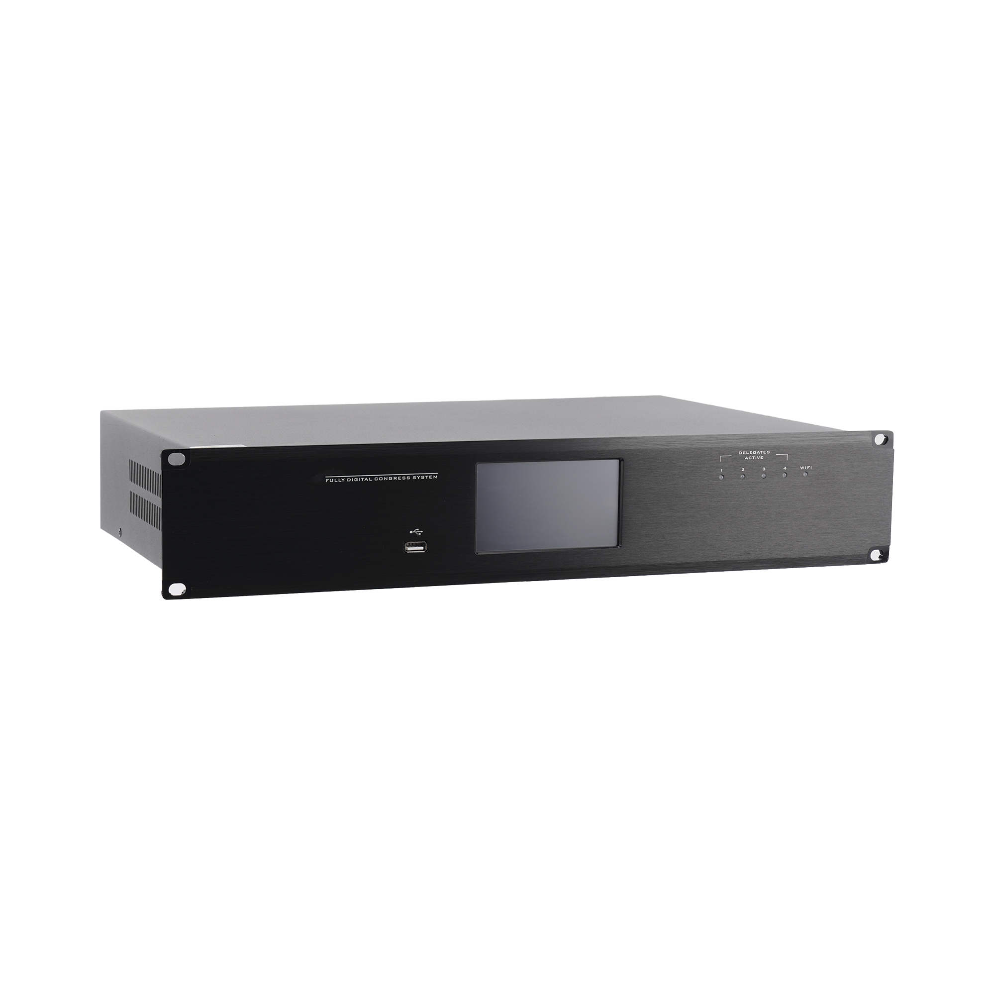 Controlador de Conferencias Digital | Audio Streaming | Hasta 4096 Micrófonos Cableados, 300 Inalámbricos | Webserver | 17 Salidas Balanceadas |