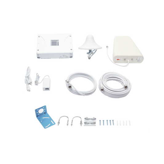 Kit Amplificador de SeÃ±al Celular 2G, 3G, 4G y 5G / Mejora llamadas convencionales y VoLTE / Amplifica seÃ±al de TELCEL, AT&T, MOVISTAR, BAIT,DiRi y mÃ¡s / Cubre hasta 300 mÂ² con una antena y hasta 900 mÂ² con 3 antenas.