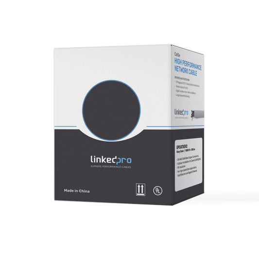 Bobina de cable de 305 m ( 1000 ft ) Cat5e, AleaciÃ³n de Cobre y Aluminio ( CCA ), color Gris, Uso Interior.