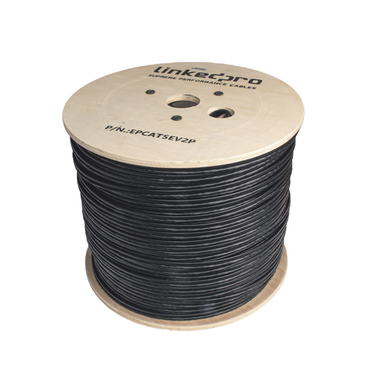 Bobina de Cable SiamÃ©s Cat5E CCA + 2 Cables Gruesos (16 AWG) para Alimentar CÃ¡maras MÃ¡s Lejos / 305m / InstalaciÃ³n en Exterior / Uso Industrial para Climas Extremos