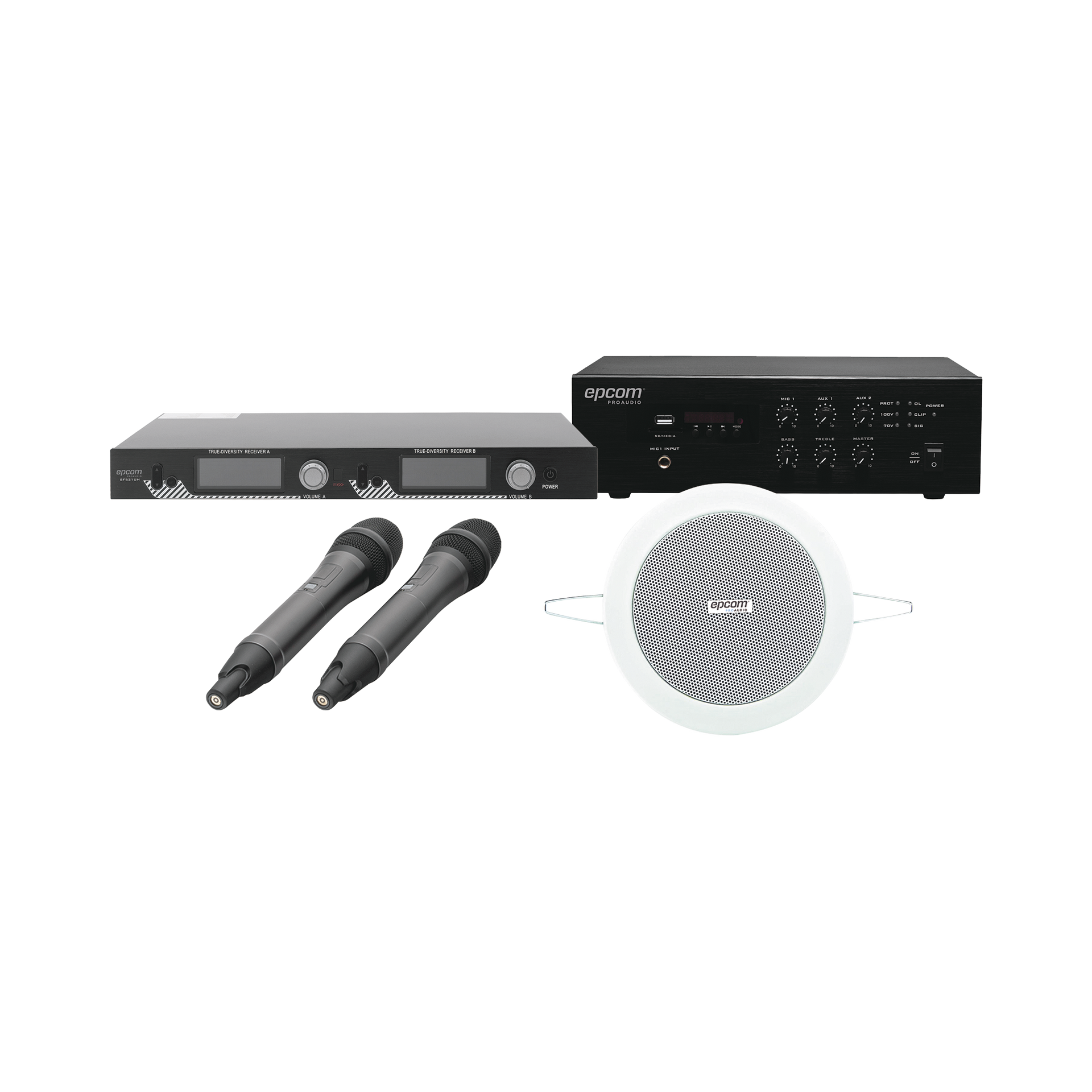 KIT IDEAL PARA SALAS DE CONFERENCIAS 1 SFB120 + 1 SF521UH + 4 SF104GD