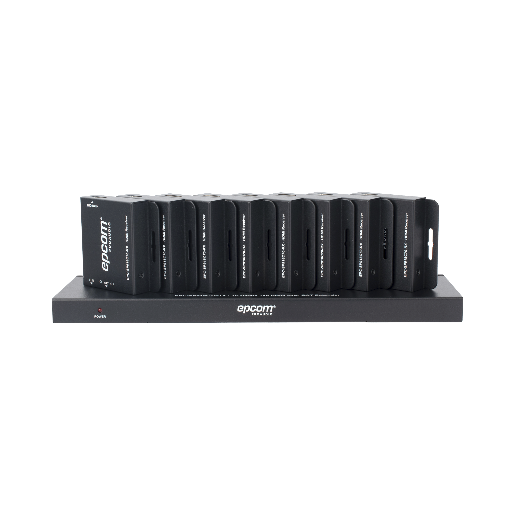 Splitter HDMI 1x8 | Extensor HDMI | 4K@30Hz 40m | 1080p@60Hz 70m | Función PoC |  4:4:4