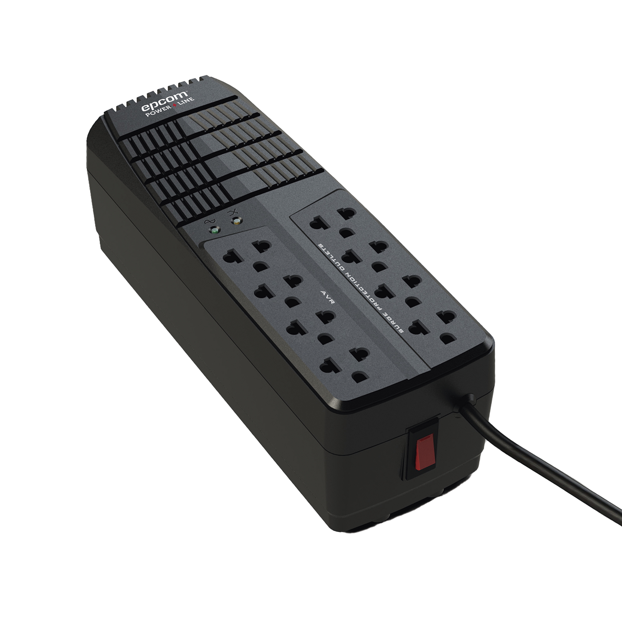 Regulador de Voltaje 1000 VA-500 W /  4 Contactos con AVR / 4 Contactos con Supresor de Picos / ProtecciÃ³n RJ11