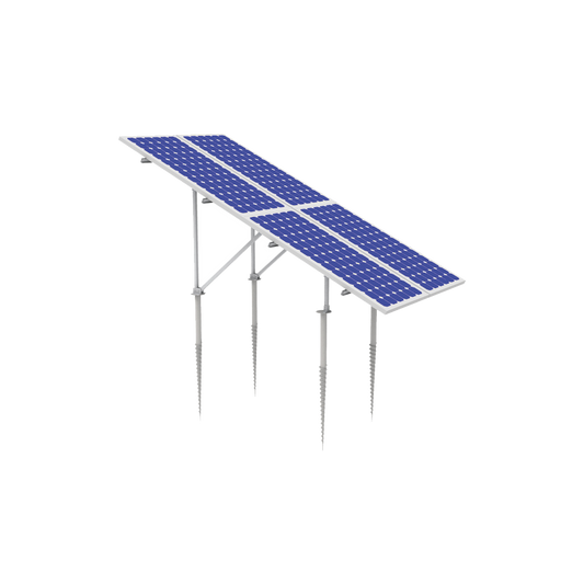 KIT (2X2) Montaje en tierra con tornillo para 4 mÃ³dulos fotovoltÃ¡icos