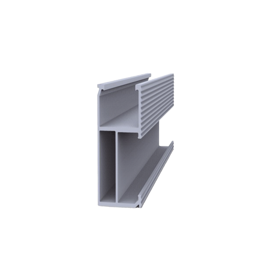 Riel 8 para montaje de mÃ³dulos fotovoltaicos de aluminio anodizado de 2700mm.