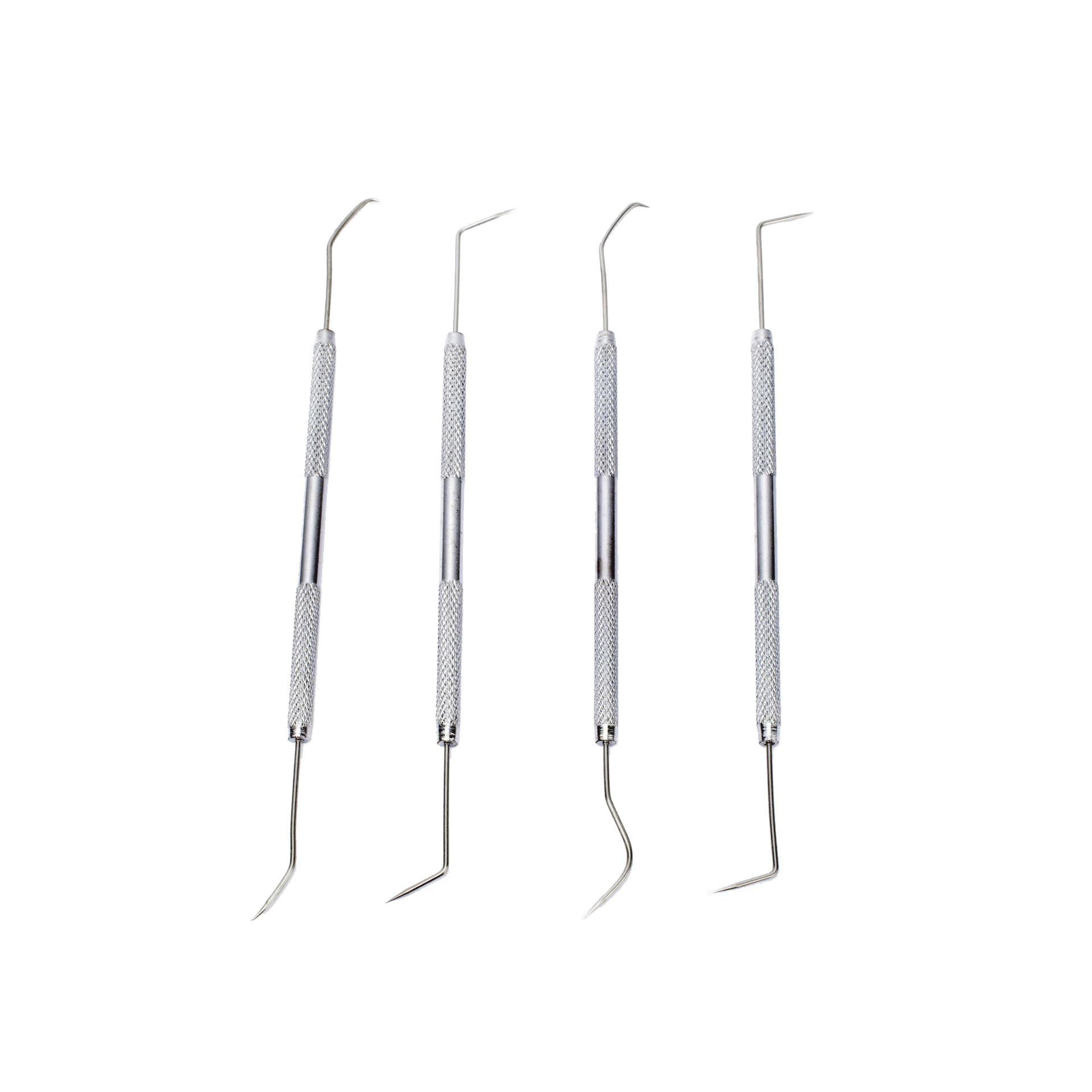 Juego de 4 herramientas con ganchos de apoyo para soldar.