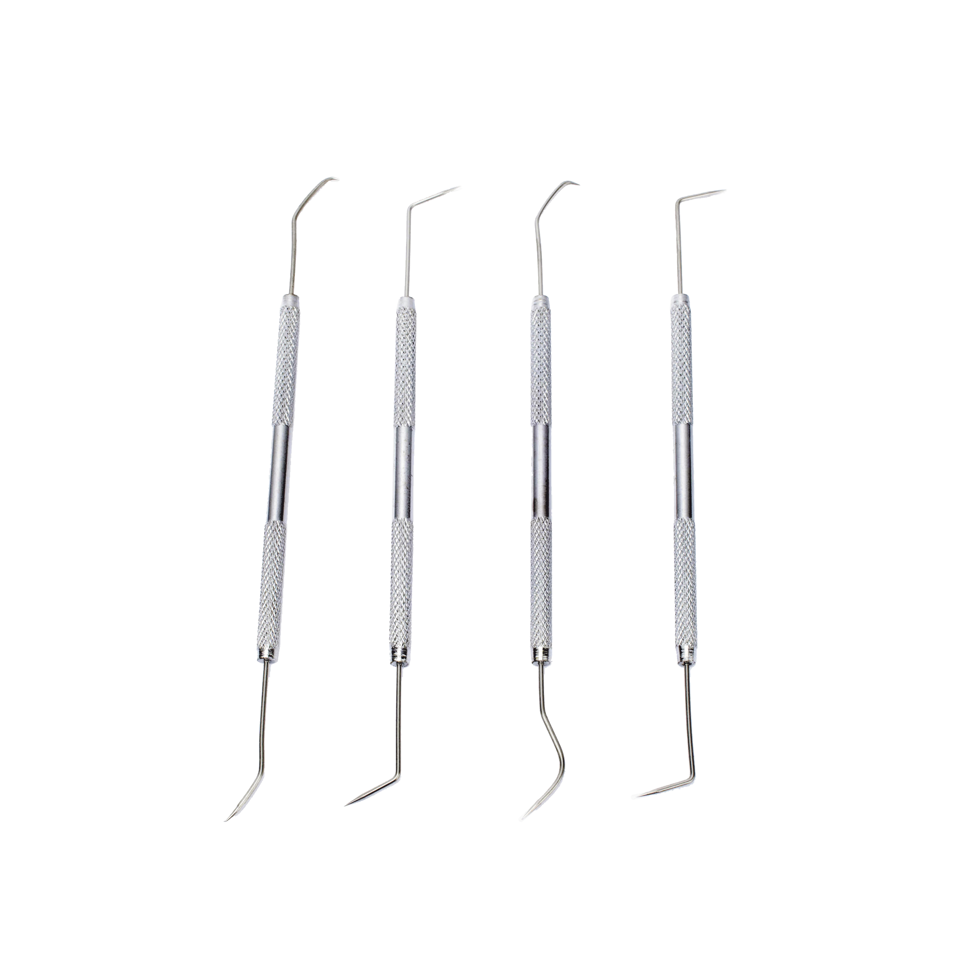 Juego de 4 herramientas con ganchos de apoyo para soldar.