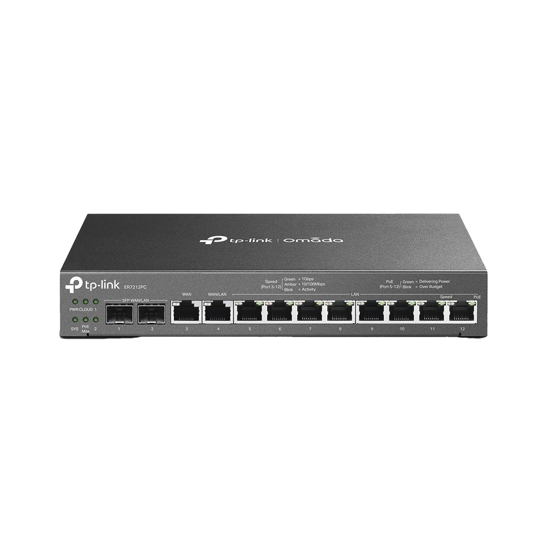 Router Omada VPN / SDN Multi-WAN 1G / Switch con PoE y Controlador  / 2 puerto WAN/LAN SFP 1G / 1 Puerto RJ45 WAN / 1 Puerto WAN/LAN RJ45 / 8 Puertos PoE+ LAN RJ45 /  24,980 Sesiones Concurrentes / AdministraciÃ³n por Controlador Omada o Stand-Alone