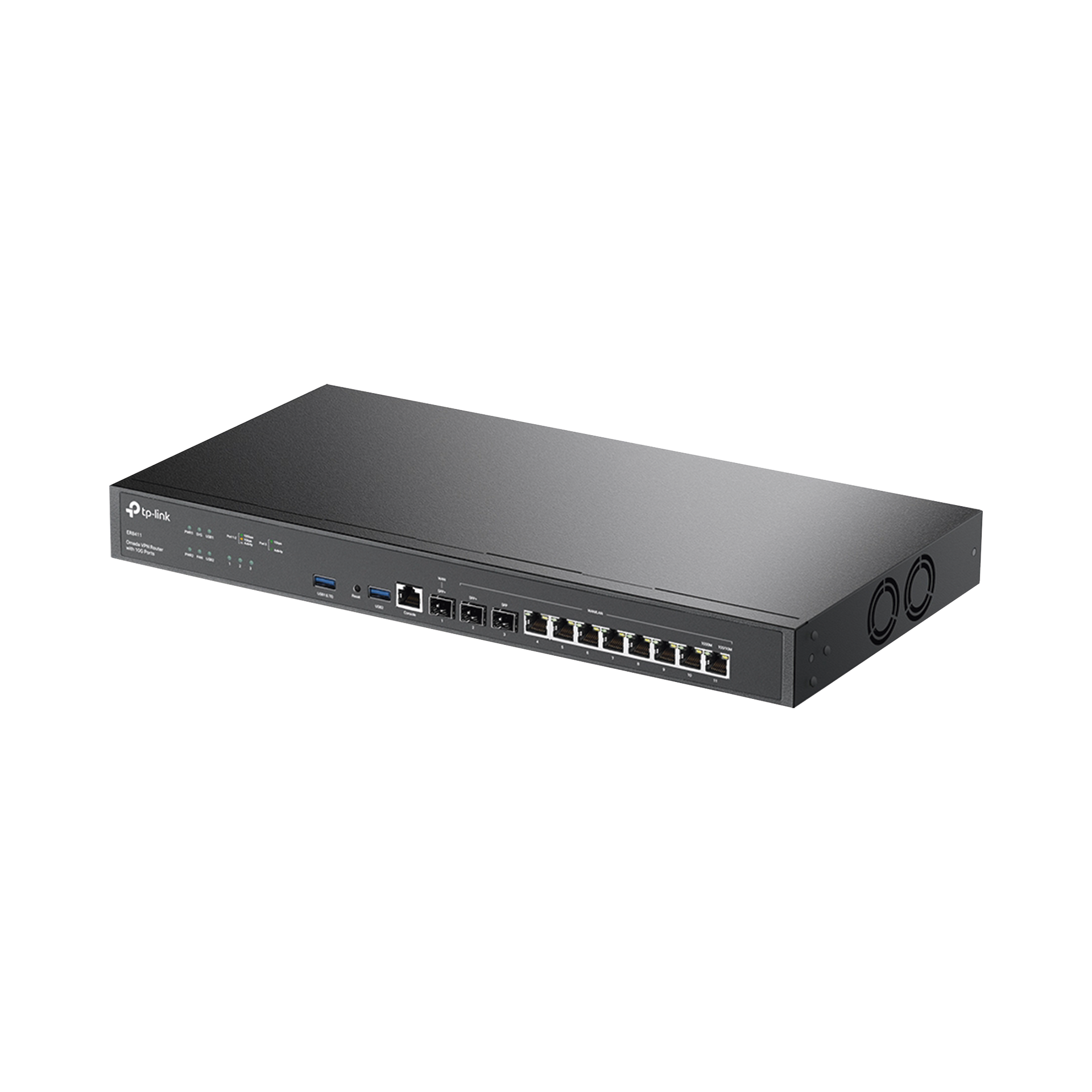 Router Omada VPN /  SDN Multi-WAN 10G / 1 Puerto WAN SFP+ 10G / 1 Puerto WAN/LAN SFP+ 10G / 1 Puerto WAN/LAN SFP 1G / 8 puertos LAN/WAN 1G / 2 Puertos USB / 2.3 Millones Sesiones Concurrentes / AdministraciÃ³n Centralizada OMADA SDN.
