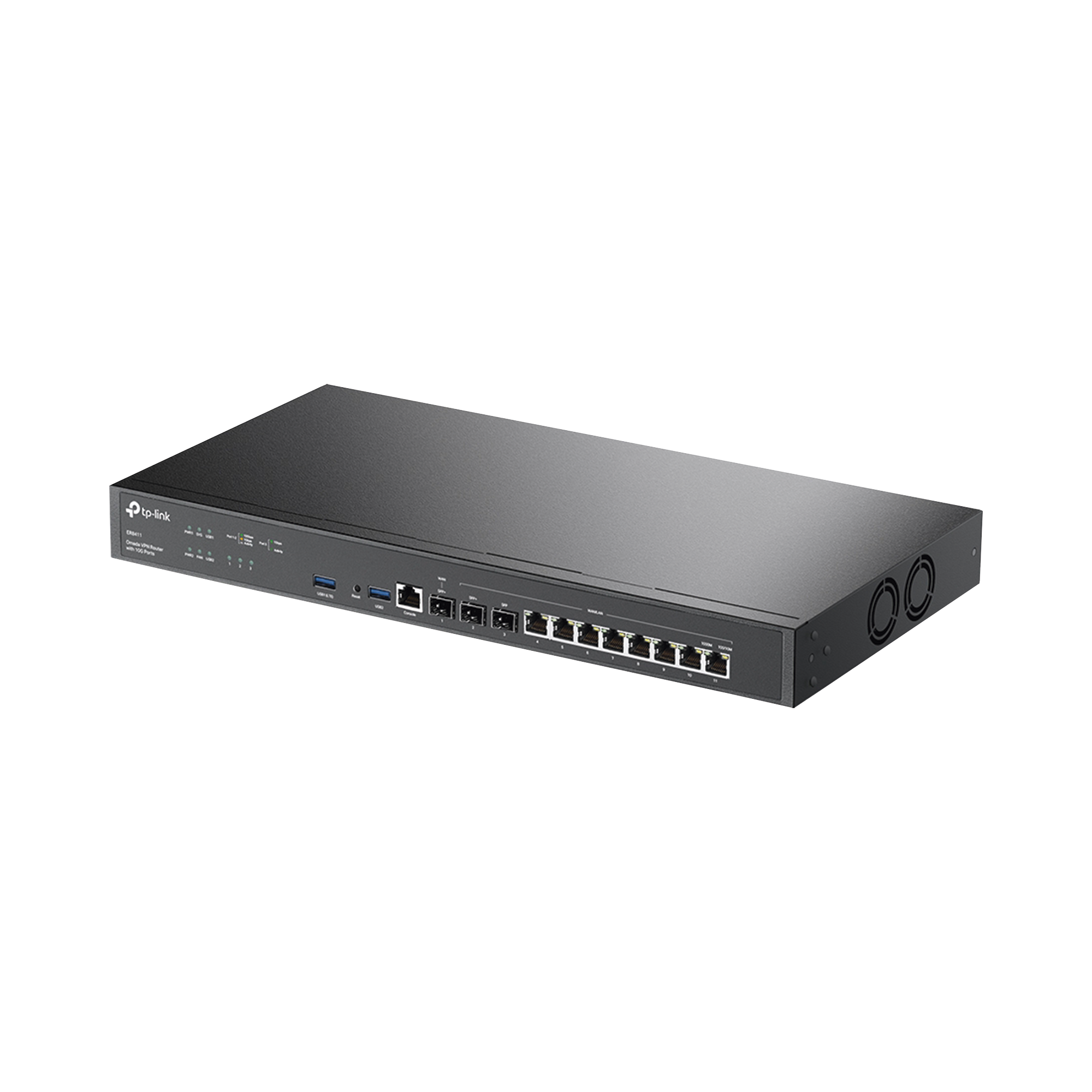 Router Omada VPN /  SDN Multi-WAN 10G / 1 Puerto WAN SFP+ 10G / 1 Puerto WAN/LAN SFP+ 10G / 1 Puerto WAN/LAN SFP 1G / 8 puertos LAN/WAN 1G / 2 Puertos USB / 2.3 Millones Sesiones Concurrentes / AdministraciÃ³n Centralizada OMADA SDN.