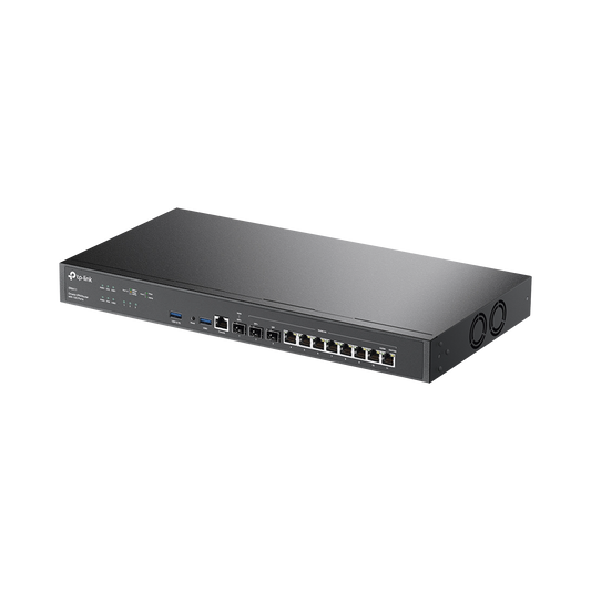 Router Omada VPN /  SDN Multi-WAN 10G / 1 Puerto WAN SFP+ 10G / 1 Puerto WAN/LAN SFP+ 10G / 1 Puerto WAN/LAN SFP 1G / 8 puertos LAN/WAN 1G / 2 Puertos USB / 2.3 Millones Sesiones Concurrentes / AdministraciÃ³n Centralizada OMADA SDN.